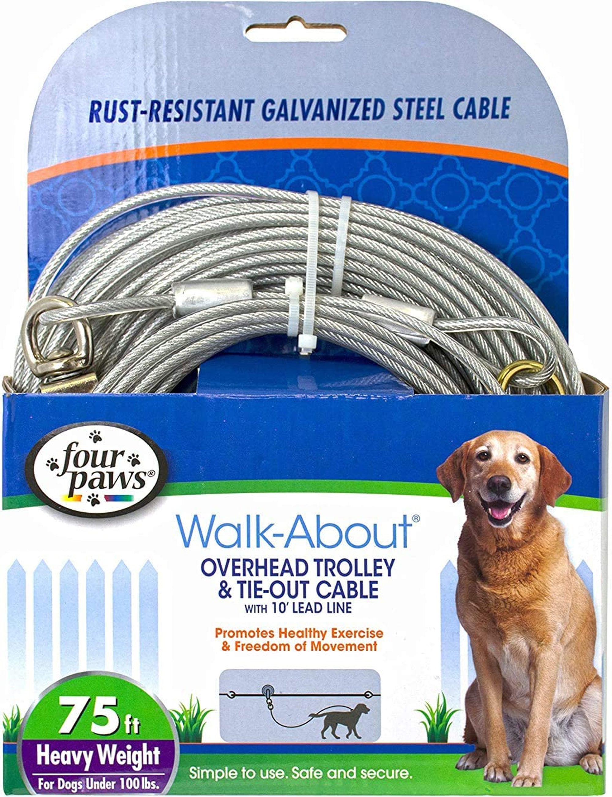 Four Paws Heavy Weight Dog Trolley Exerciser Silver, 1ea/75 Foot