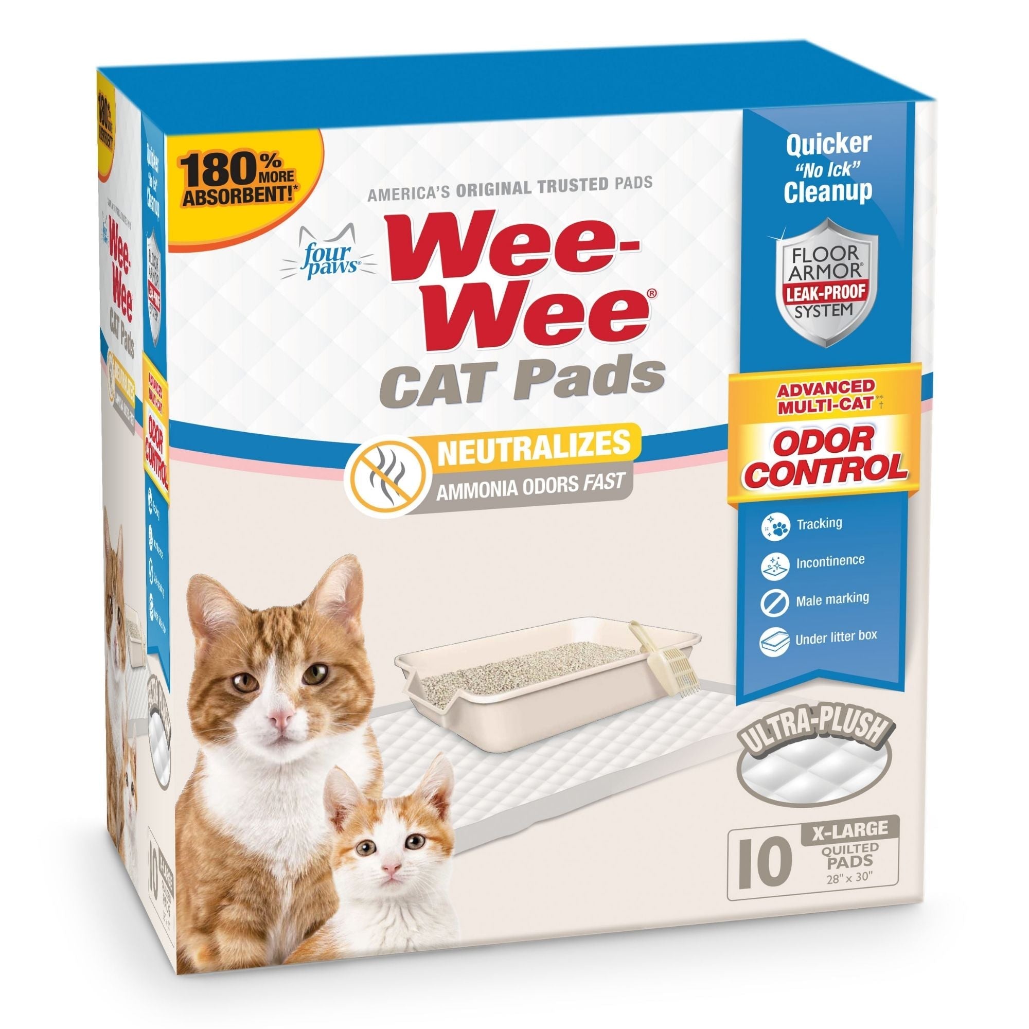 Four Paws Wee-Wee Cat Pads Unscented 1ea/28 in X 30 in (10 ct)