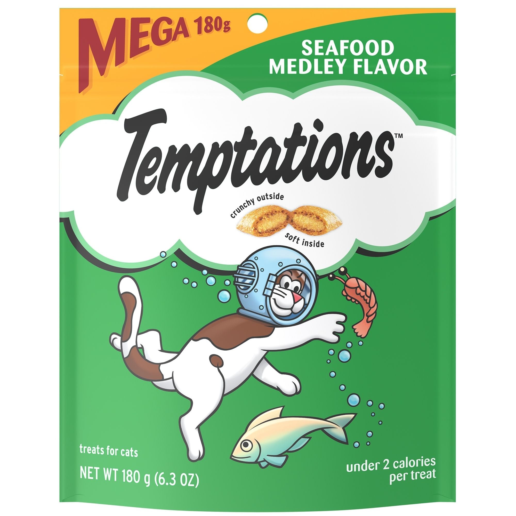 Temptations Classics Crunchy & Soft Adult Cat Treats Seafood Medley 1ea/6.3oz.