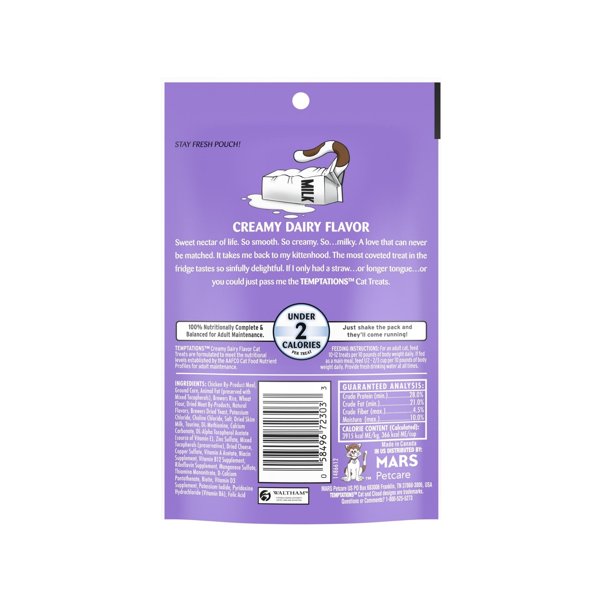 Temptations Classics Crunchy & Soft Adult Cat Treats Creamy Dairy 1ea/3oz.