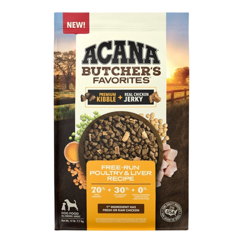 Acana Dog Grain Free Butcher's Favorites Free Run Poultry 17Lbs