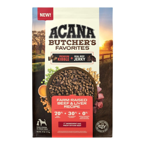 Acana Dog Grain Free Butcher's Favorites Farm Raised Beef 17Lbs