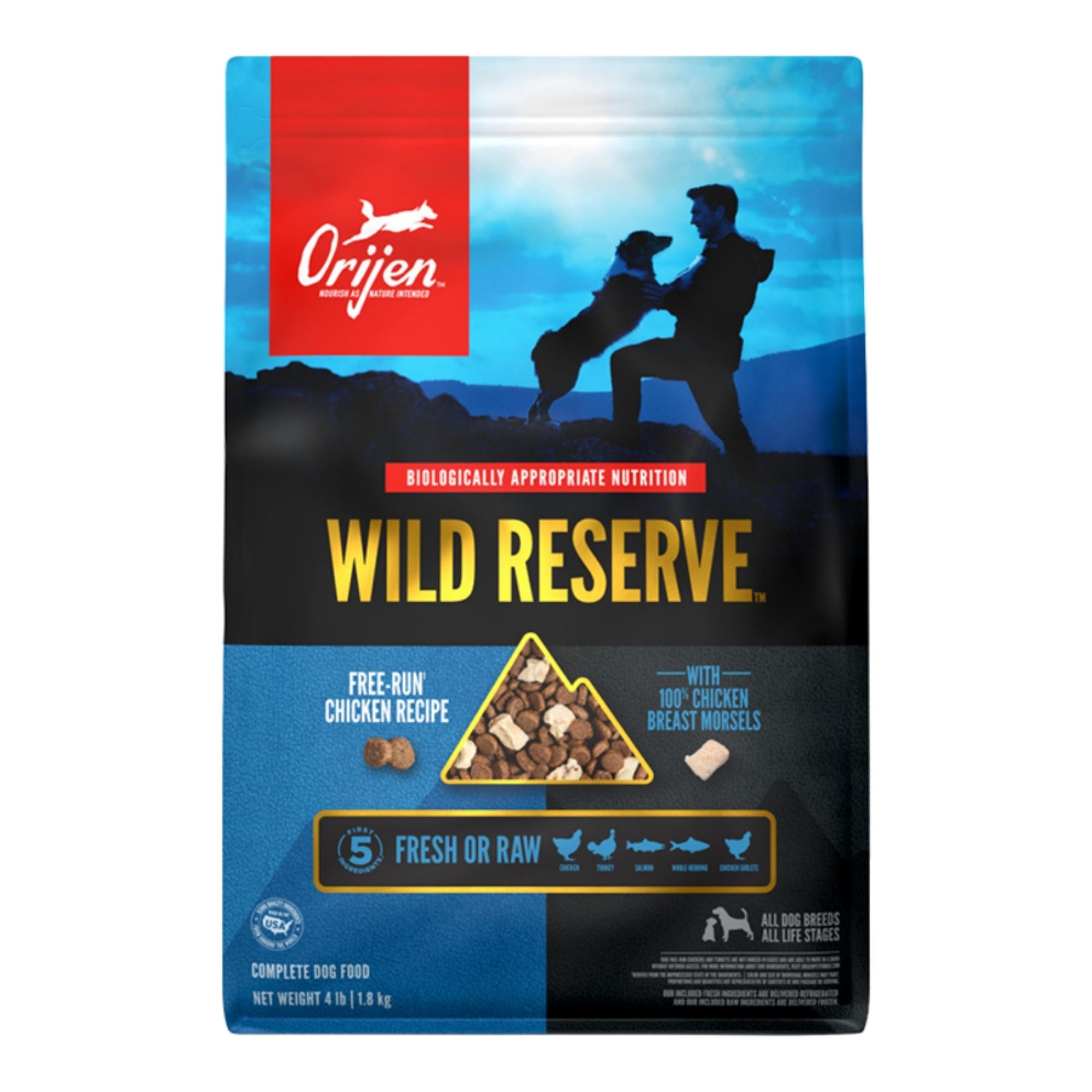 Orijen Dog Wild Reserve Grain Free Free Run Chicken Recipe 4Lbs