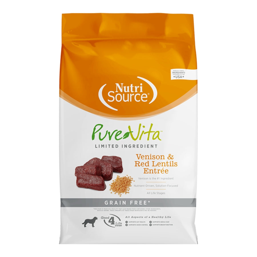 Pure Vita Dog Food  GF Venison and Red Lentil 4lbs