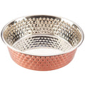 Spot Honeycomb Non Skid Stainless Steel Dog Bowl Hammered Exterior, Copper, 1ea/2 qt