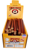 Smokehouse USA Made Beefy Rolls 1/2 Size Shelf Display Box 60ct