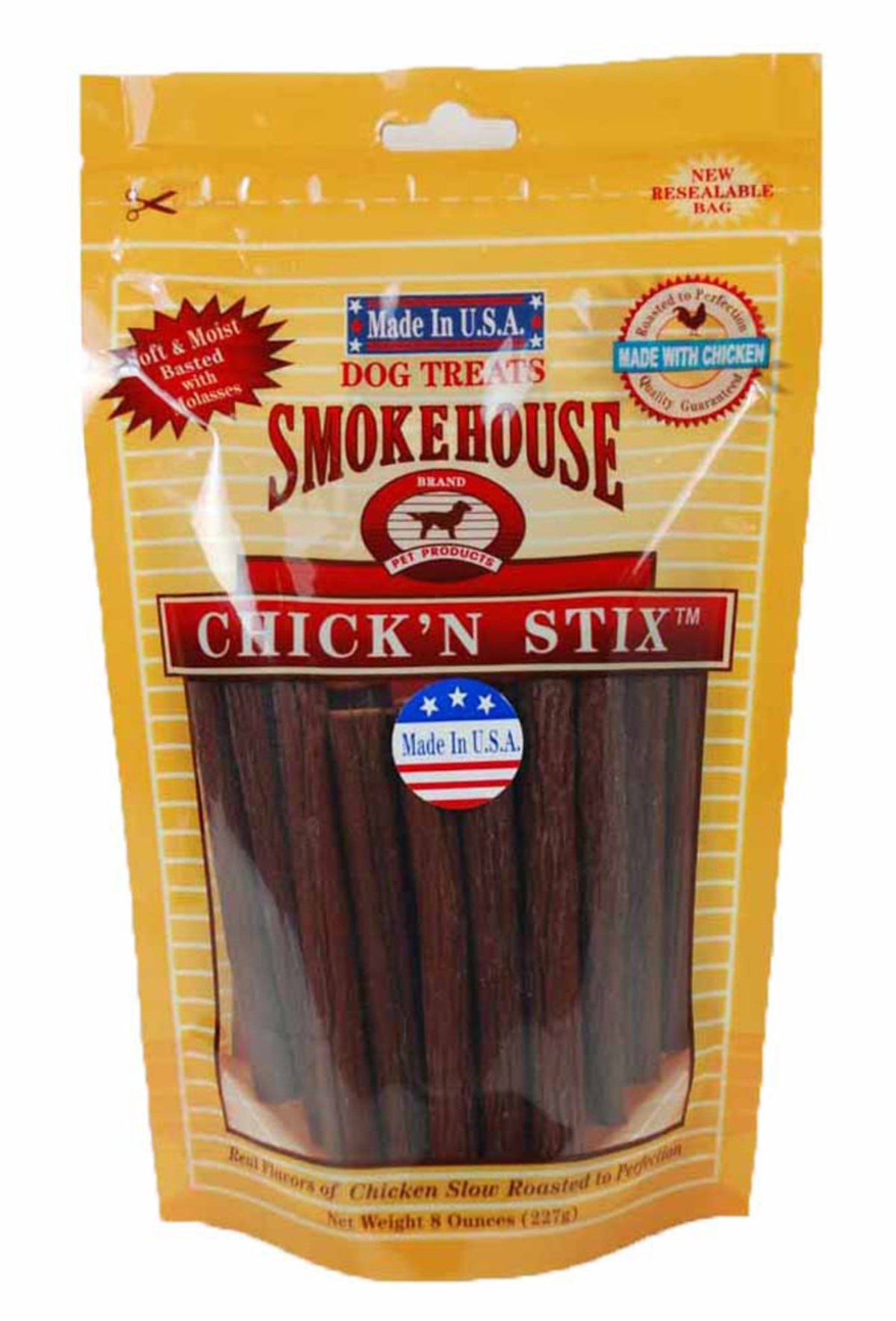 Smokehouse USA Made Chicken Stix 8oz reseal bag