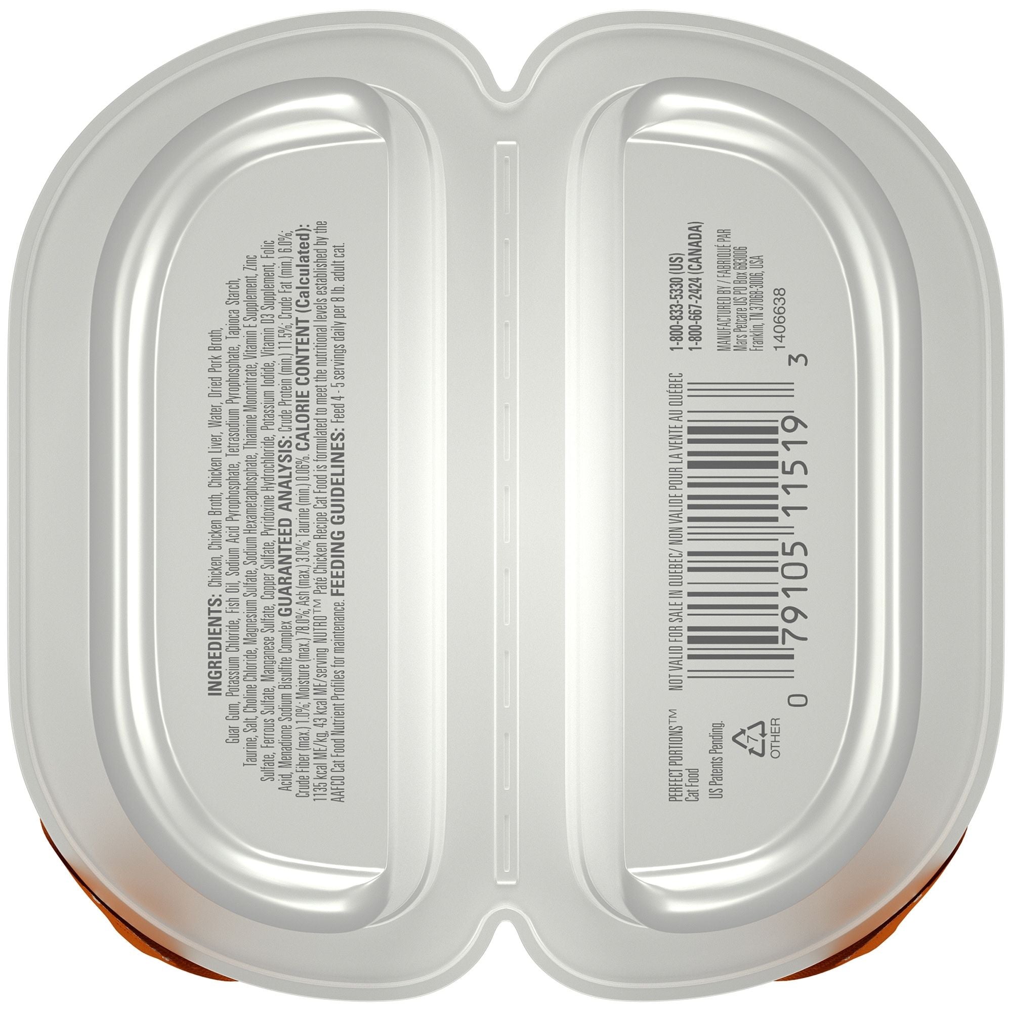 Nutro Products Perfect Portions Grain Free Paté Adult Wet Cat Food Chicken 2.6oz. (Case of 24)