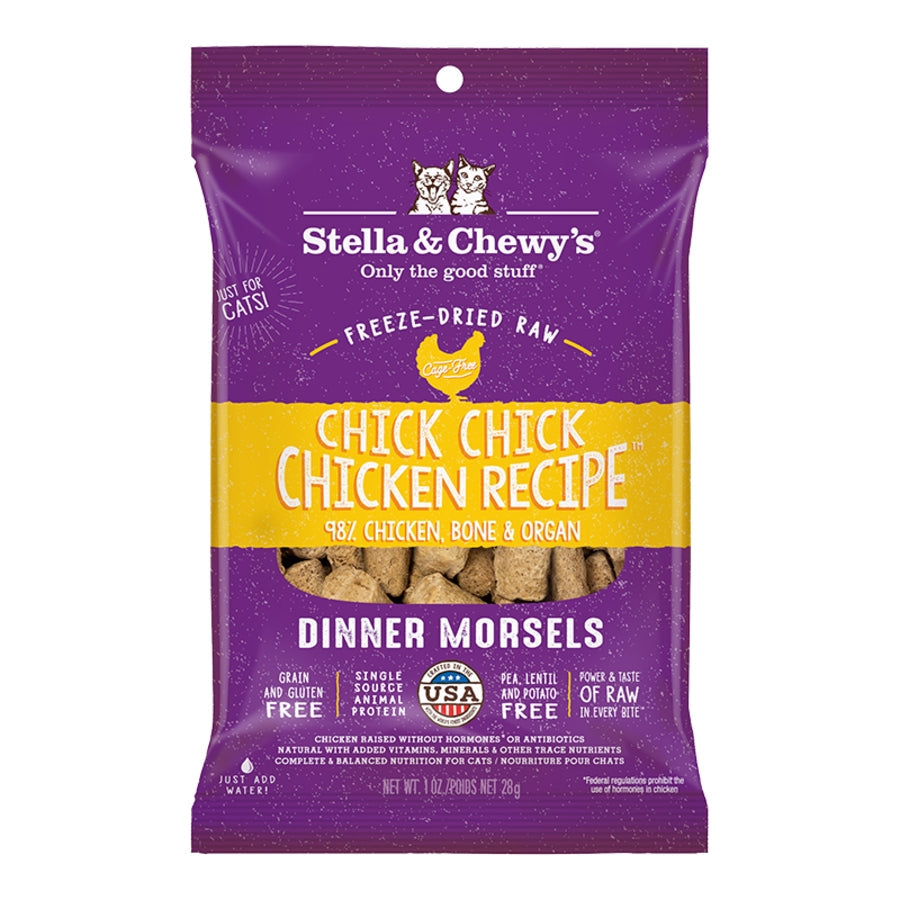 Stella & Chewys Cat Freeze-Dried Chick Chick Chicken Recipe Dinner Morsels 1.0oz. (Case of 8)