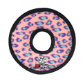 Tuffy Jr Ring Durable Dog Toy Pink Leopard, 1ea/7 in