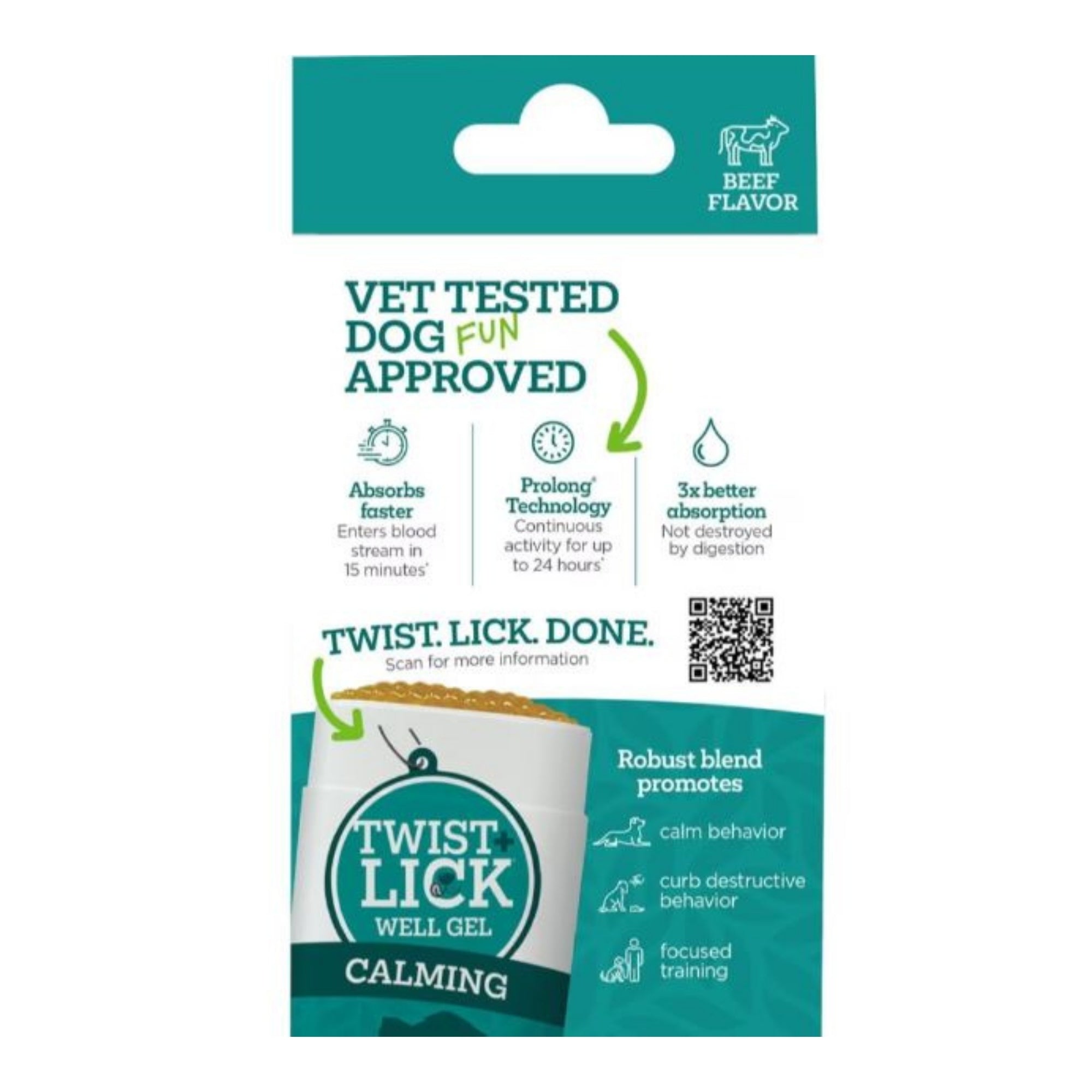 Vetality Twist & Lick Calming Supplement Beef 2.3oz.