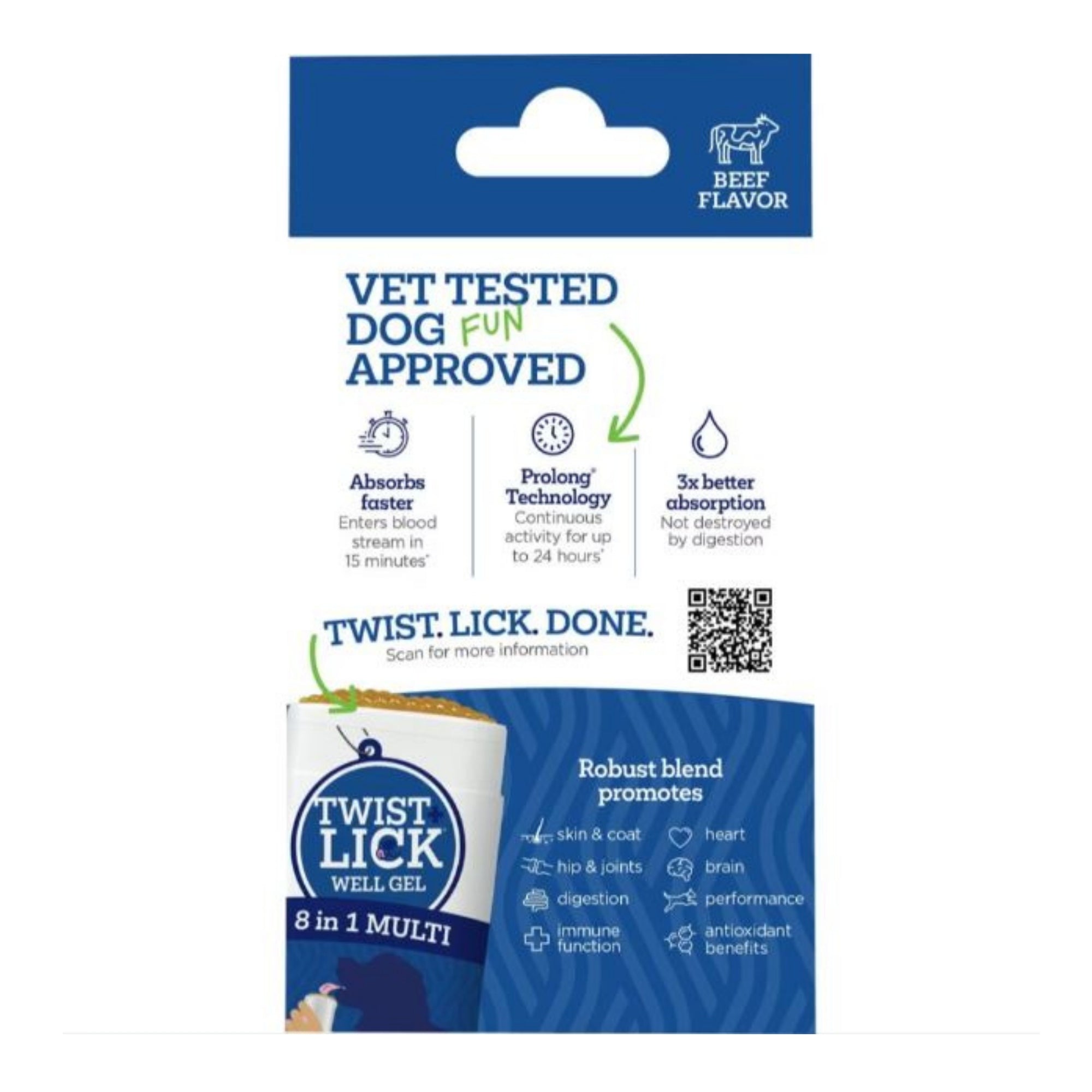 Vetality Twist & Lick 8 In 1 Supplement Beef 2.3oz.
