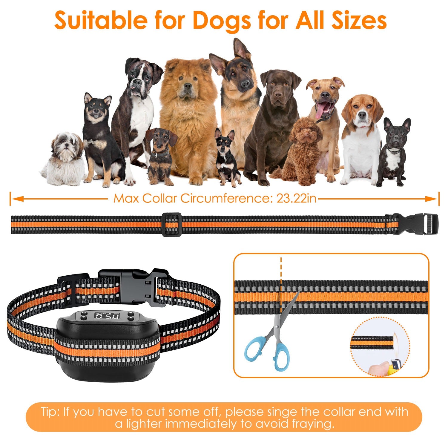 2 In 1 Dog GPS Fence Tracker Wireless GPS Dog Fence GPS Dog Collar With 32-2887FT Radius IPX6 Waterproof For Small Medium Large Dogs