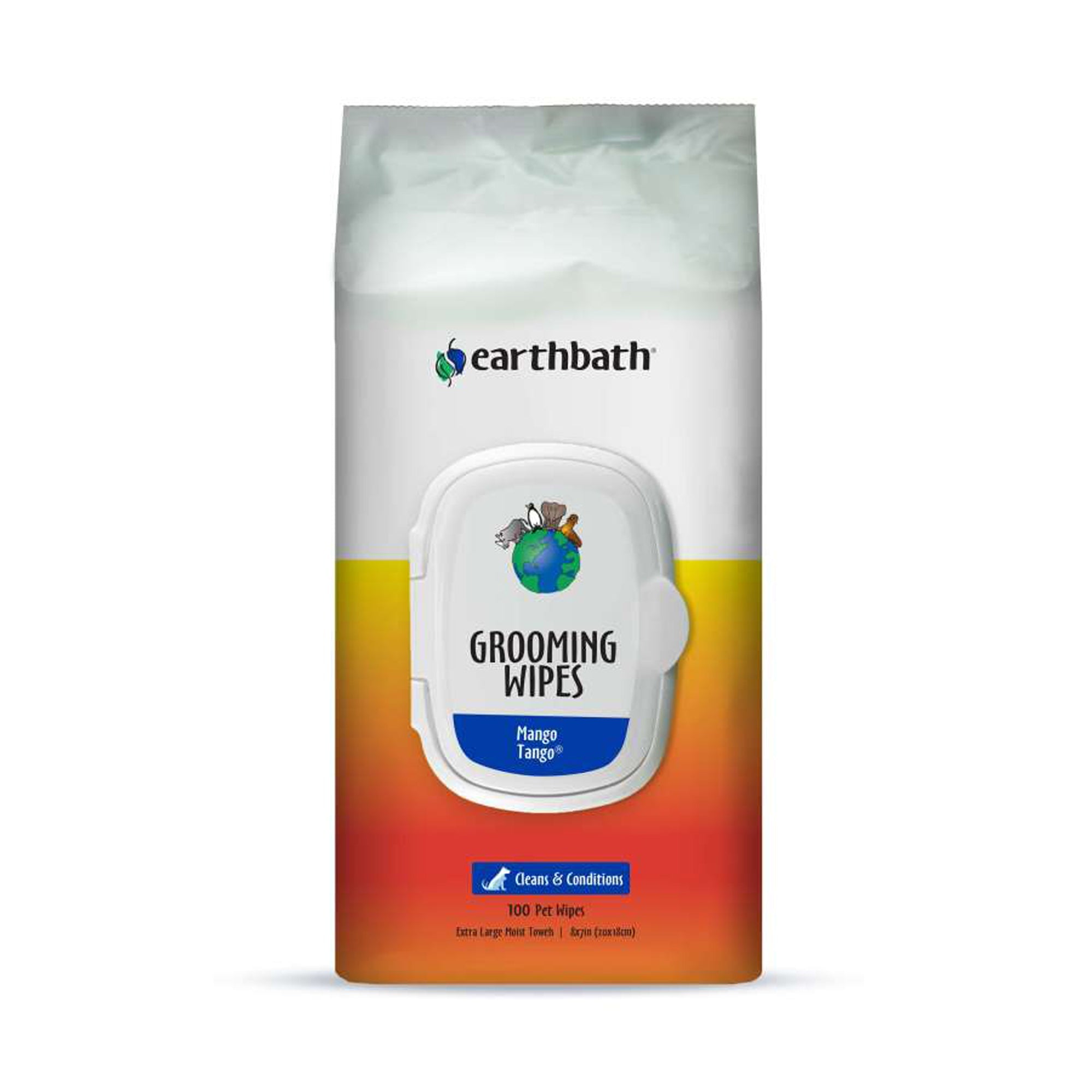 🐾 Earthbath Mango Tango Grooming Wipes for Dogs & Cats