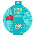 Messy Mutts Dog Silicone Interactive Lick Bowl Beach Pattern Teal
