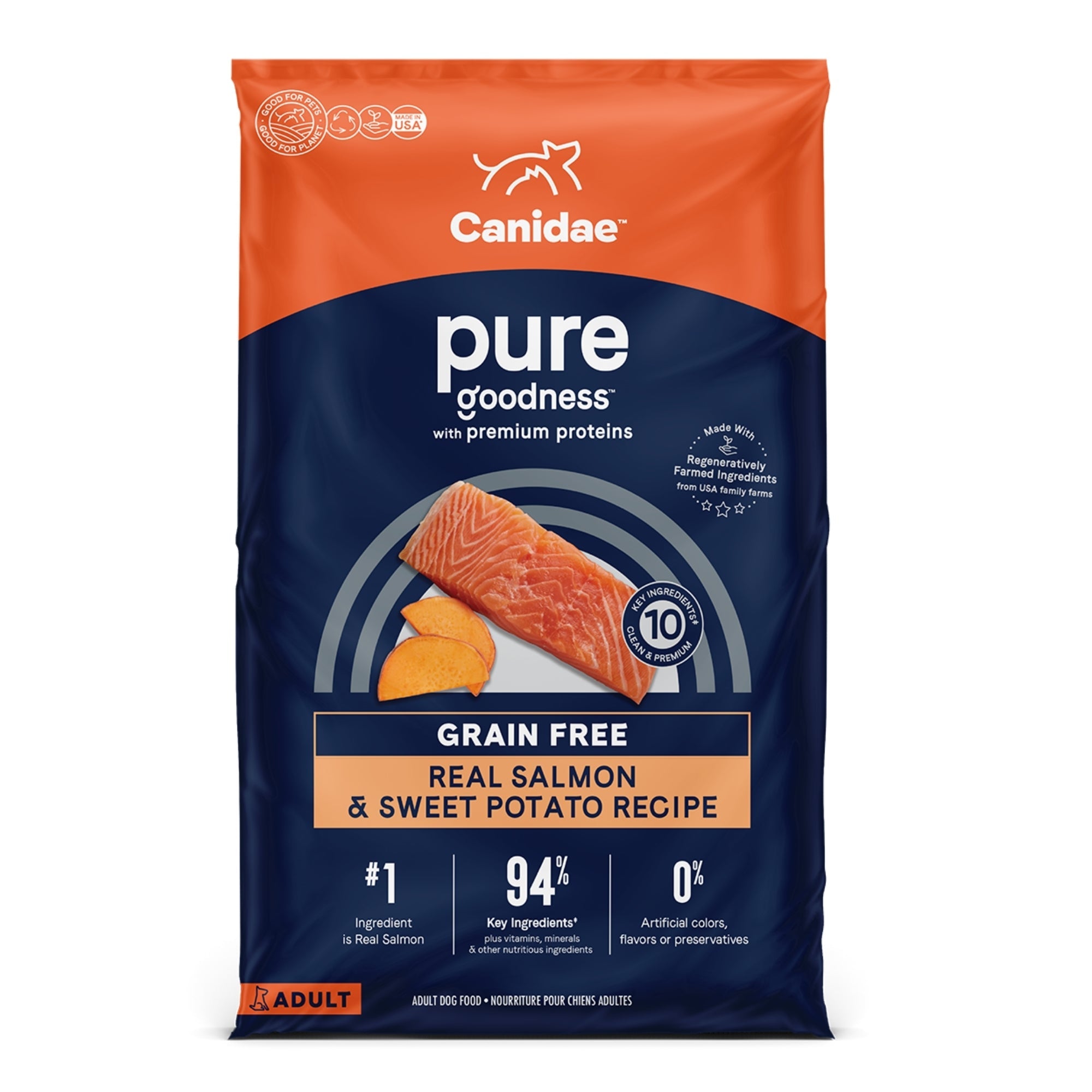 Pure Grain Free Dog Food Salmon/Sweet Potato 4 Lb