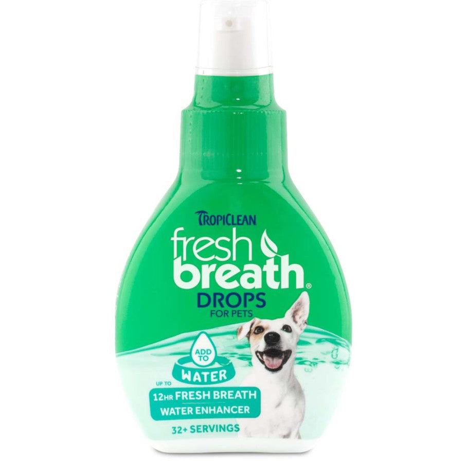Fresh Breath by TropiClean Oral Care Drops for Dogs 2.2oz