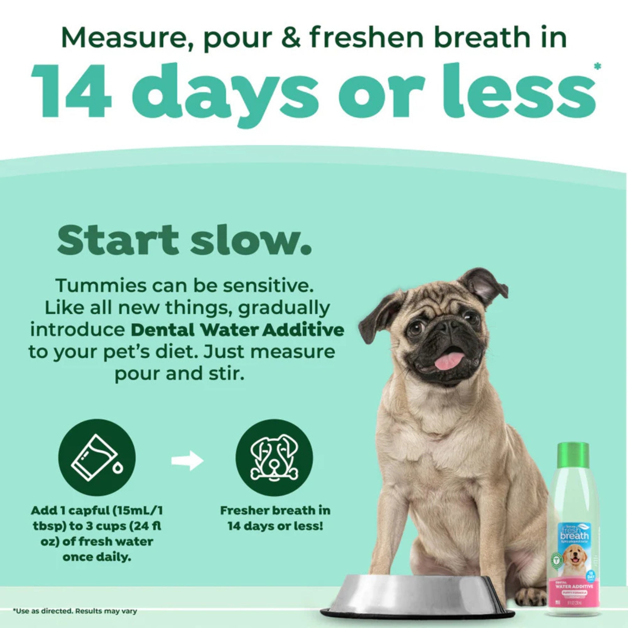 TropiClean Fresh Breath Oral Care Water Additive for Puppies 1ea/16 fl oz