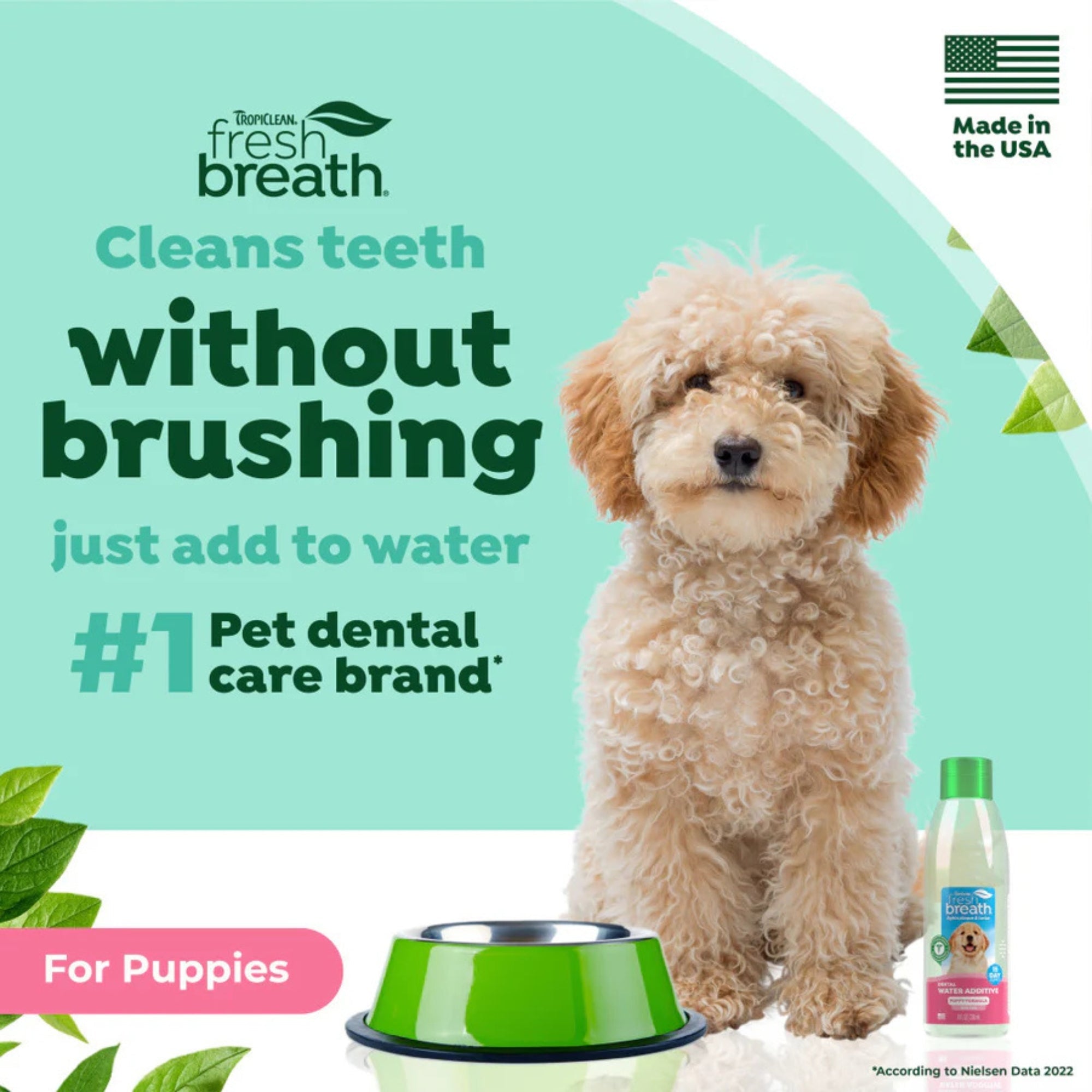 TropiClean Fresh Breath Oral Care Water Additive for Puppies 1ea/16 fl oz