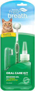 Fresh Breath by TropiClean Oral Care Kit for Cats, 2oz