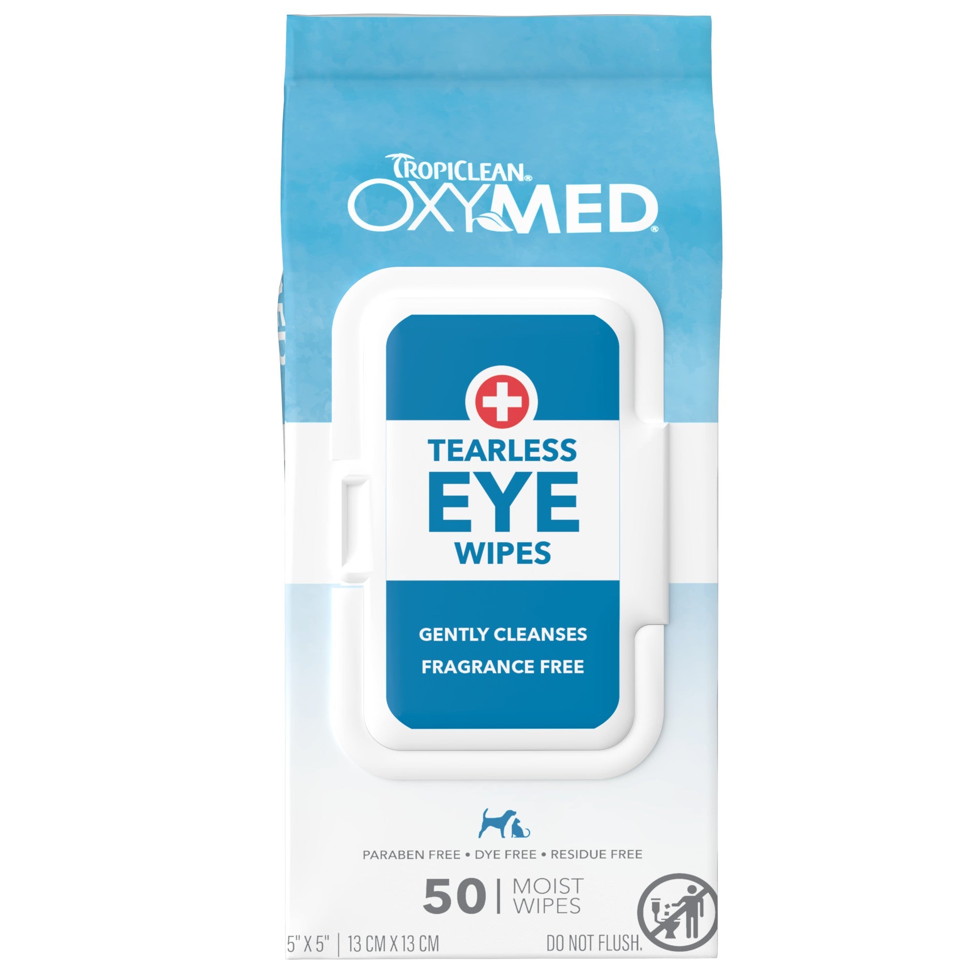 Tropiclean Dog & Cat Oxymed Tearless Eye Wipes - 50 Count