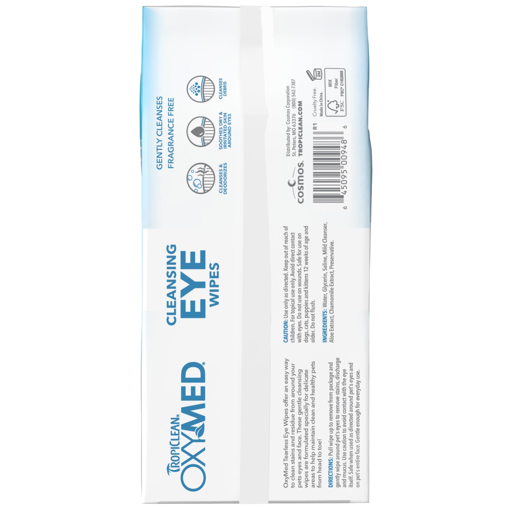 Tropiclean Dog & Cat Oxymed Tearless Eye Wipes - 50 Count