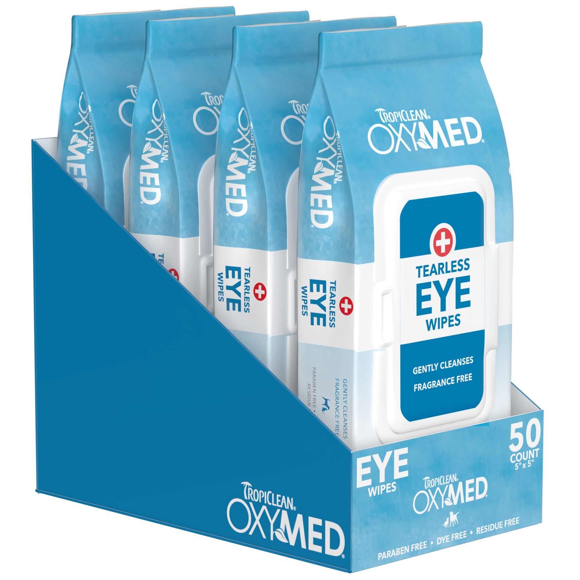 Tropiclean Dog & Cat Oxymed Tearless Eye Wipes - 50 Count