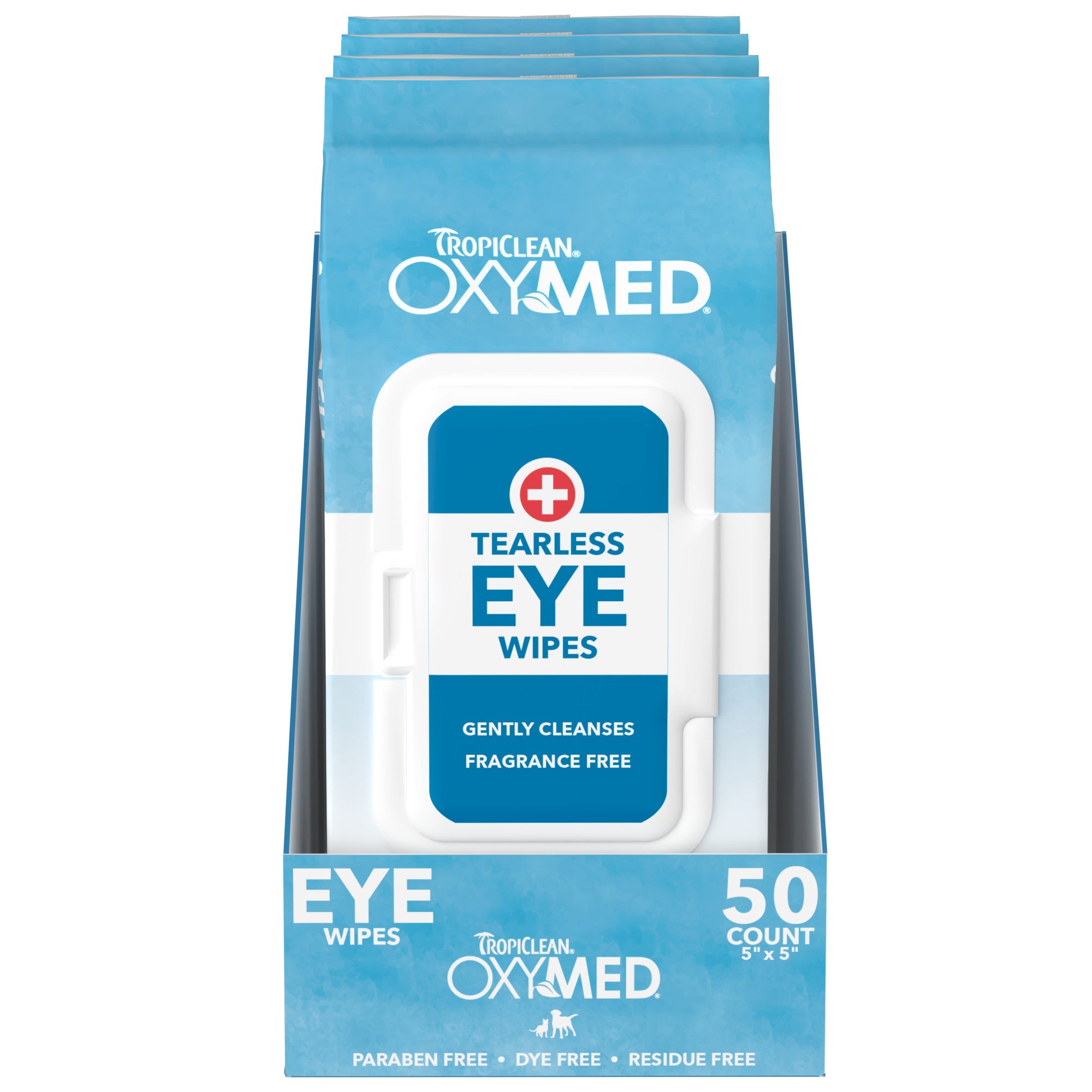 Tropiclean Dog & Cat Oxymed Tearless Eye Wipes - 50 Count
