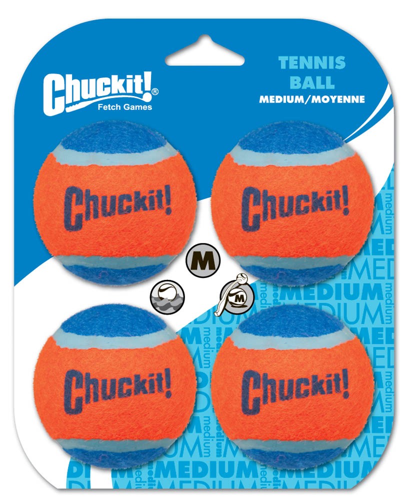 Chuckit! Tennis Balls Dog Toy Medium 4pk