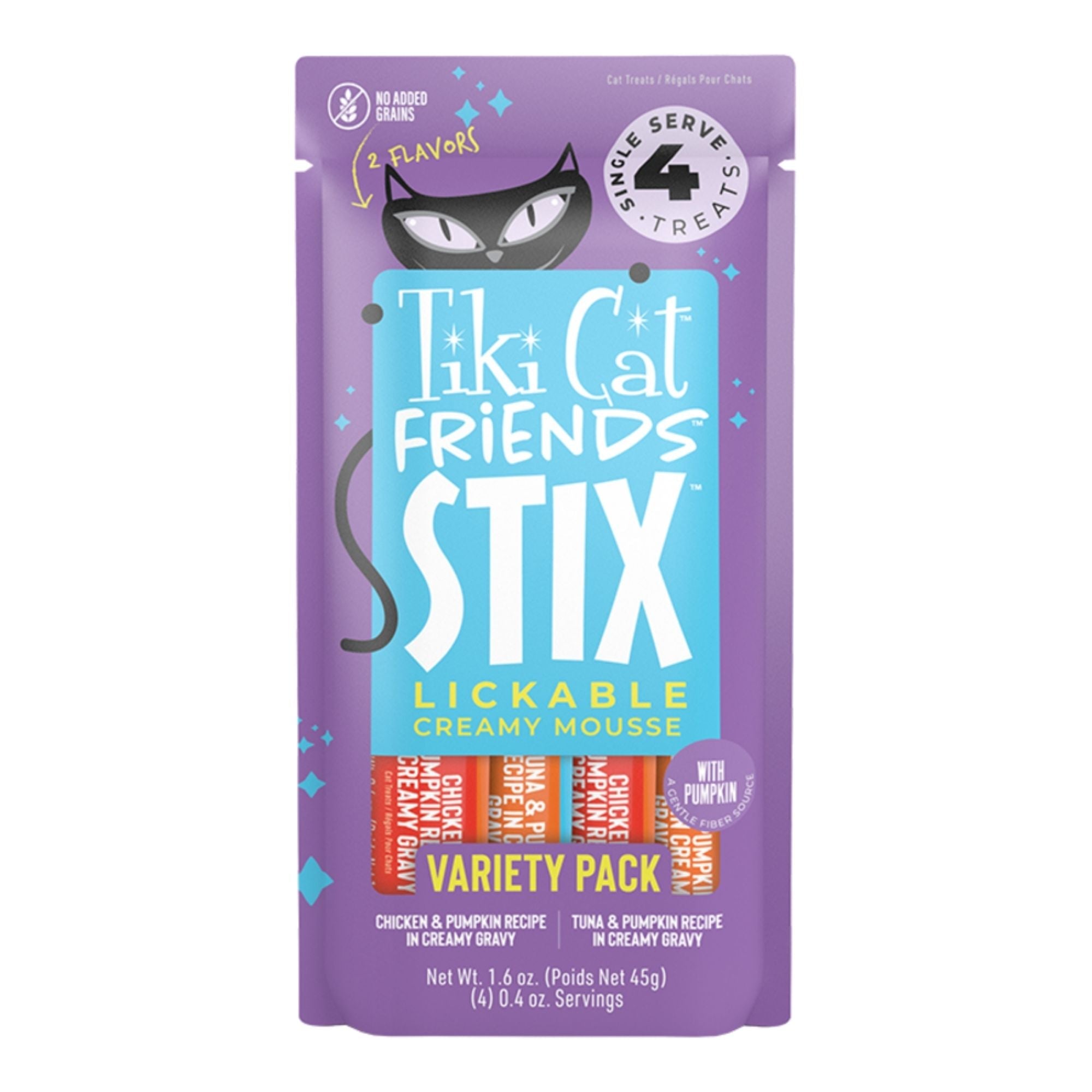 Tiki Pets Cat Friends Stix Variety Pack 1.6oz. Pouch (Case of 12)