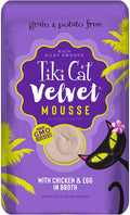 Tiki Pets Cat Velvet Mousse Chicken And Egg In Broth 2.8Oz. (Case Of 12)