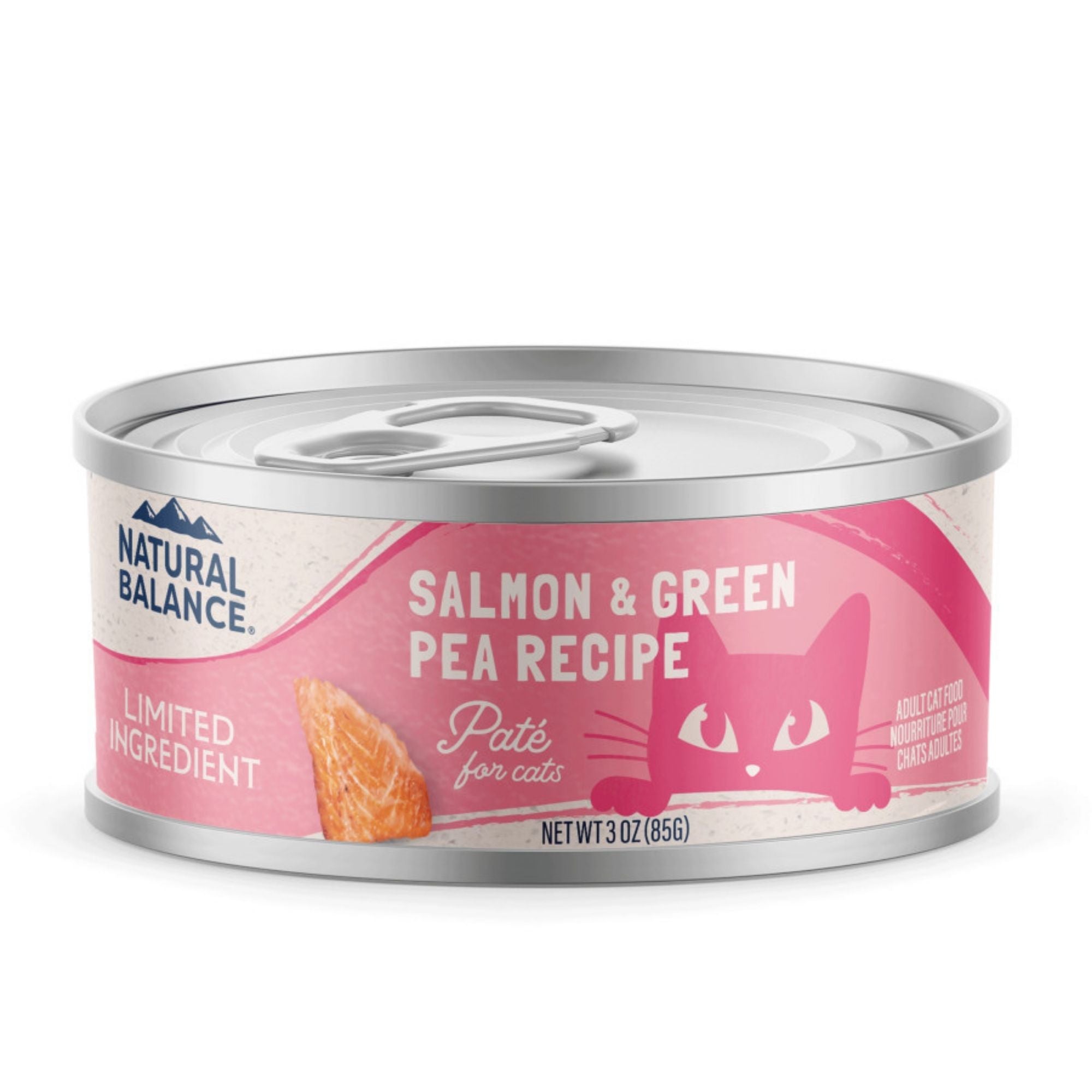 Natural Balance Pet Foods Limited Ingredient Pate Canned Cat Food Salmon & Green Pea 3oz. (Case of 12)
