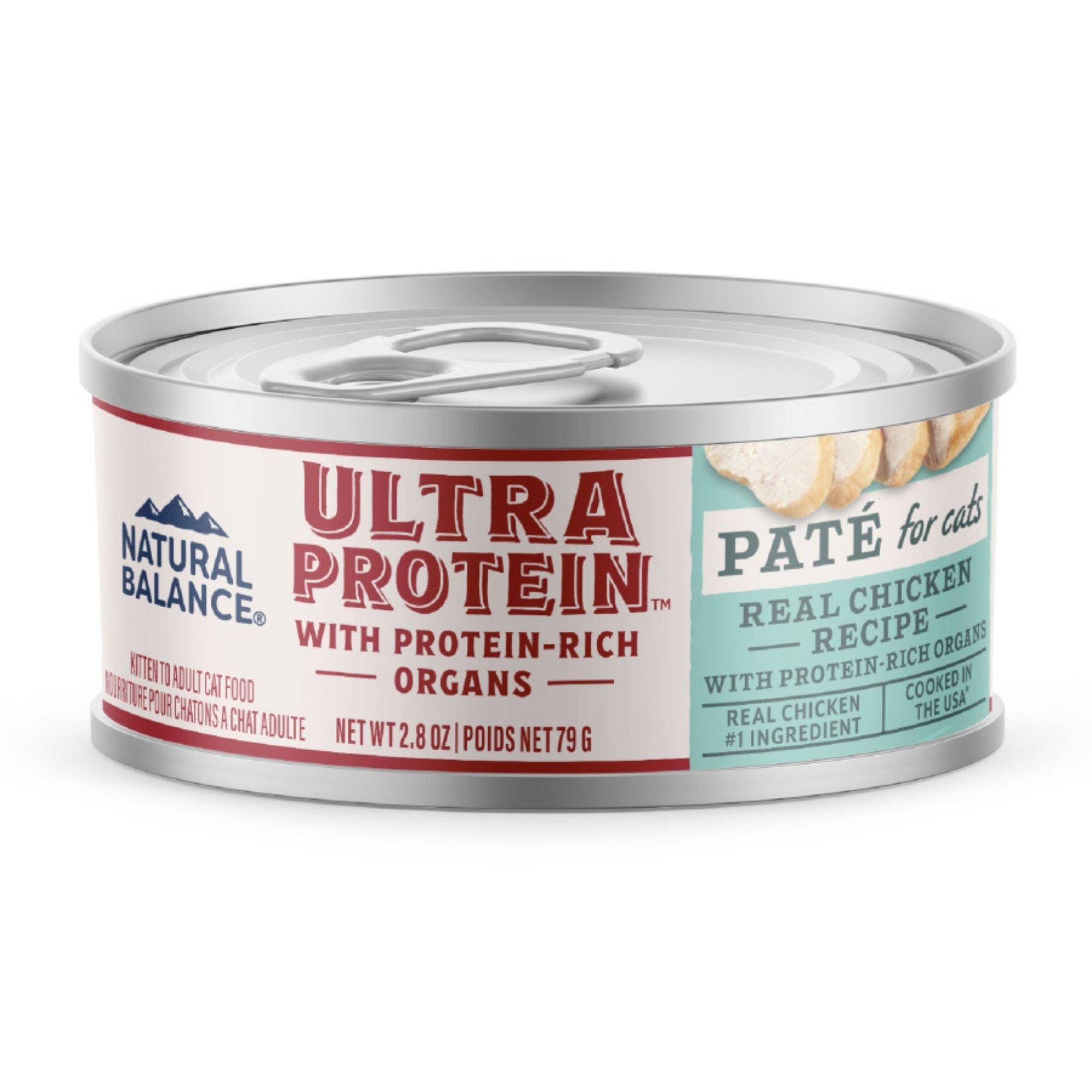 Natural Balance Pet Foods Ultra Protein Pate Canned Cat Food Chicken 2.8oz. (Case of 24)