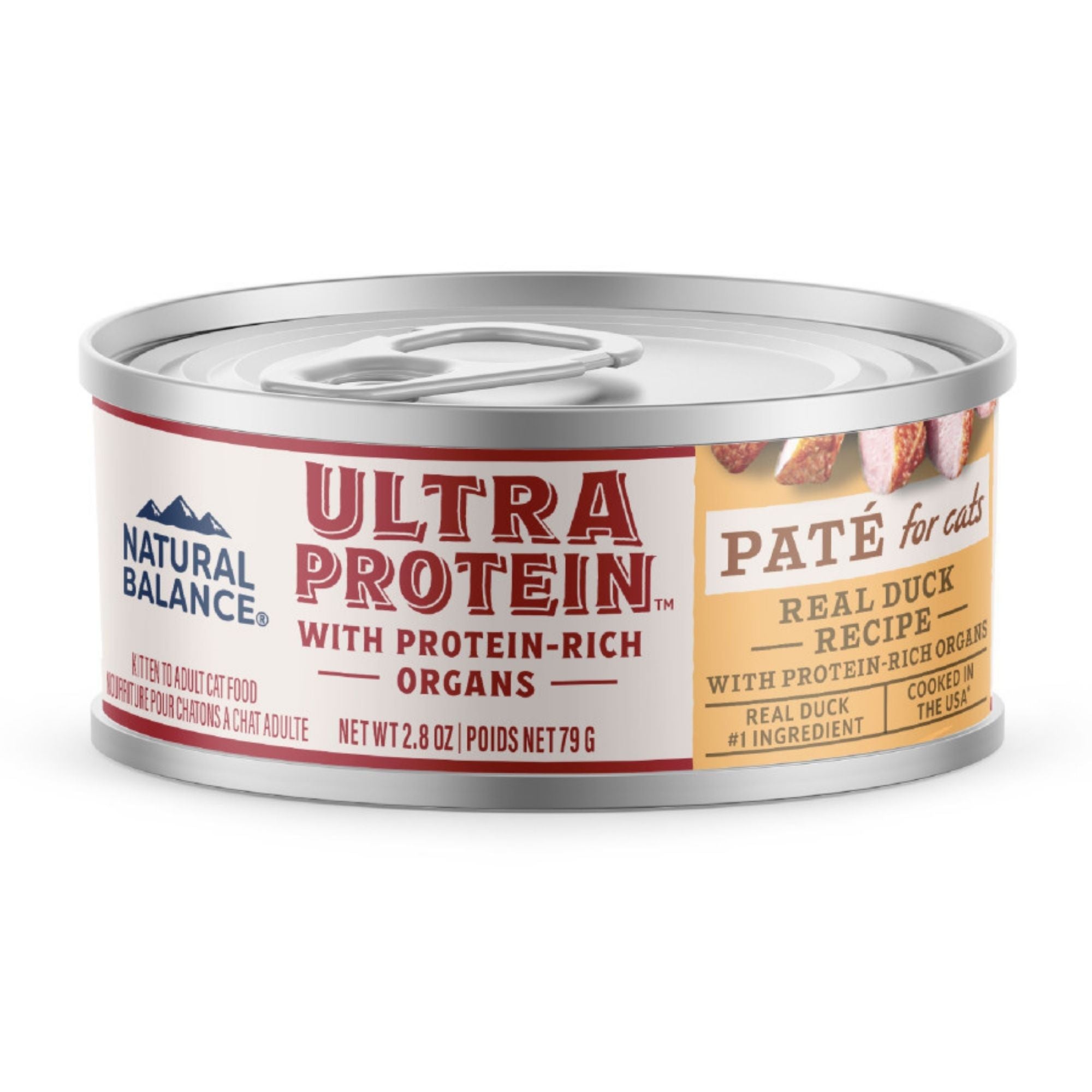 Natural Balance Pet Foods Ultra Protein Pate Canned Cat Food Duck 2.8oz. (Case of 24)