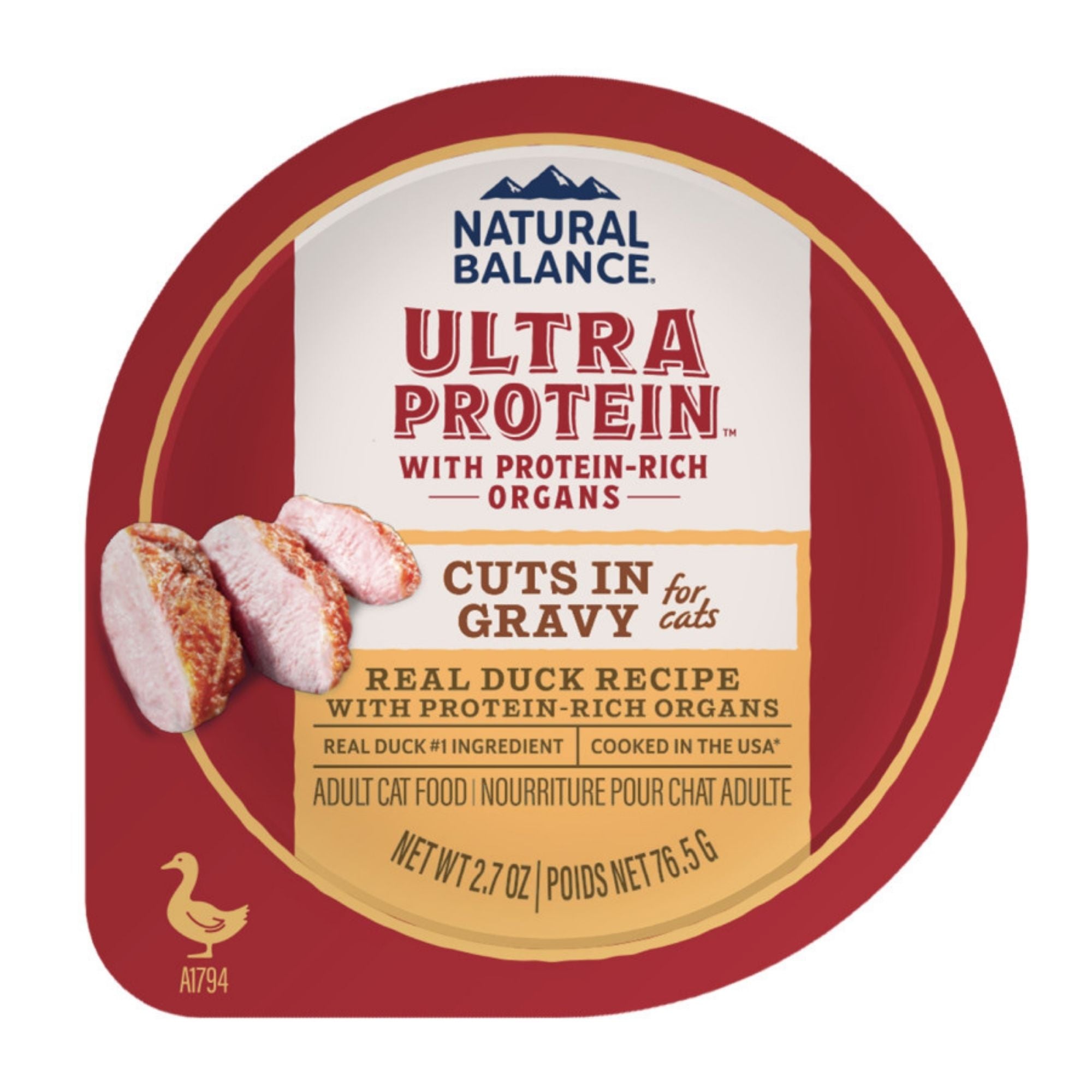 Natural Balance Pet Foods Ultra Protein Cuts in Gravy Wet Cat Food Duck 2.7oz. (Case of 10)