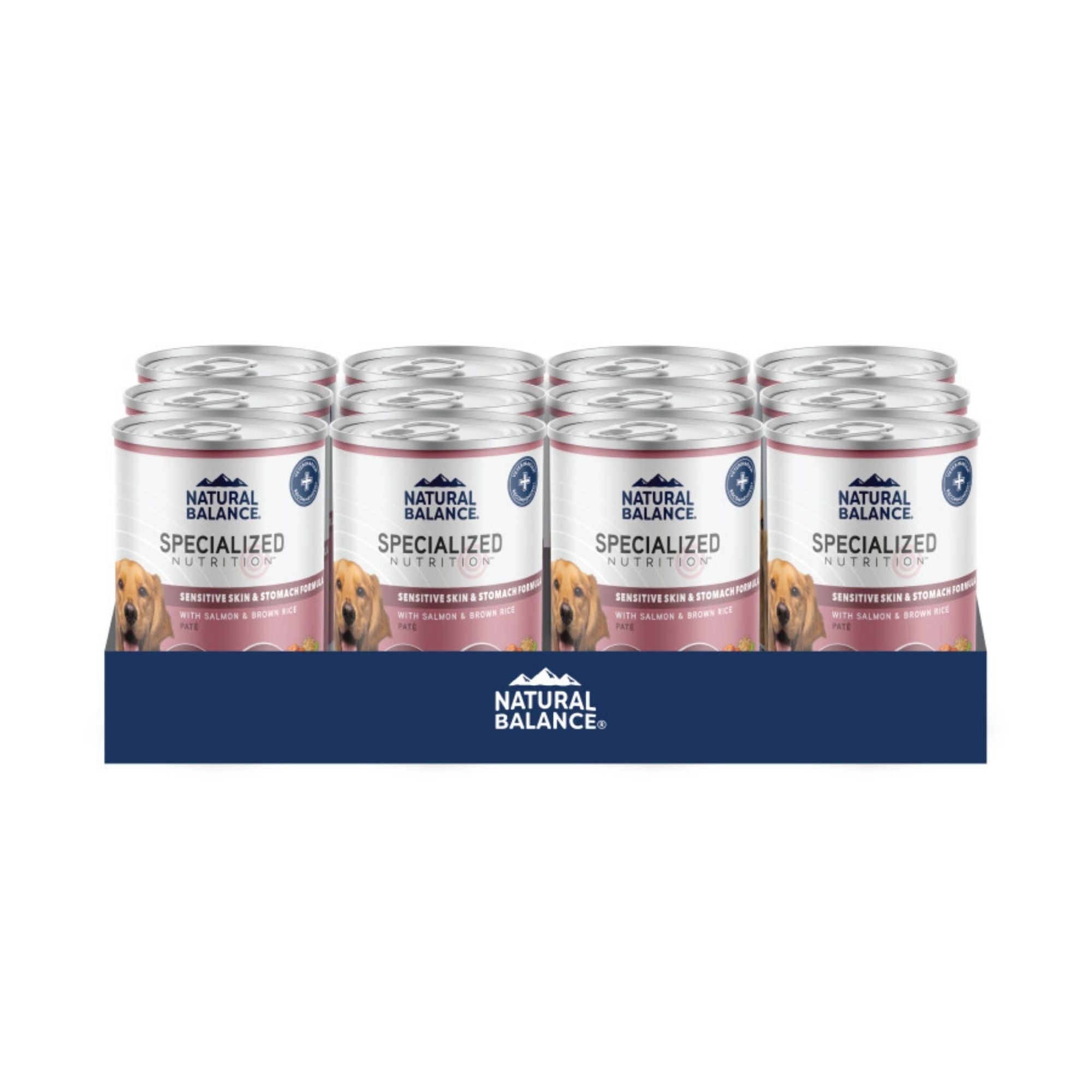 Natural Balance Pet Foods Specialized Sensitive Skin & Stomach Canned Dog Food Salmon & Brown Rice 12.7oz. (Case of 12)