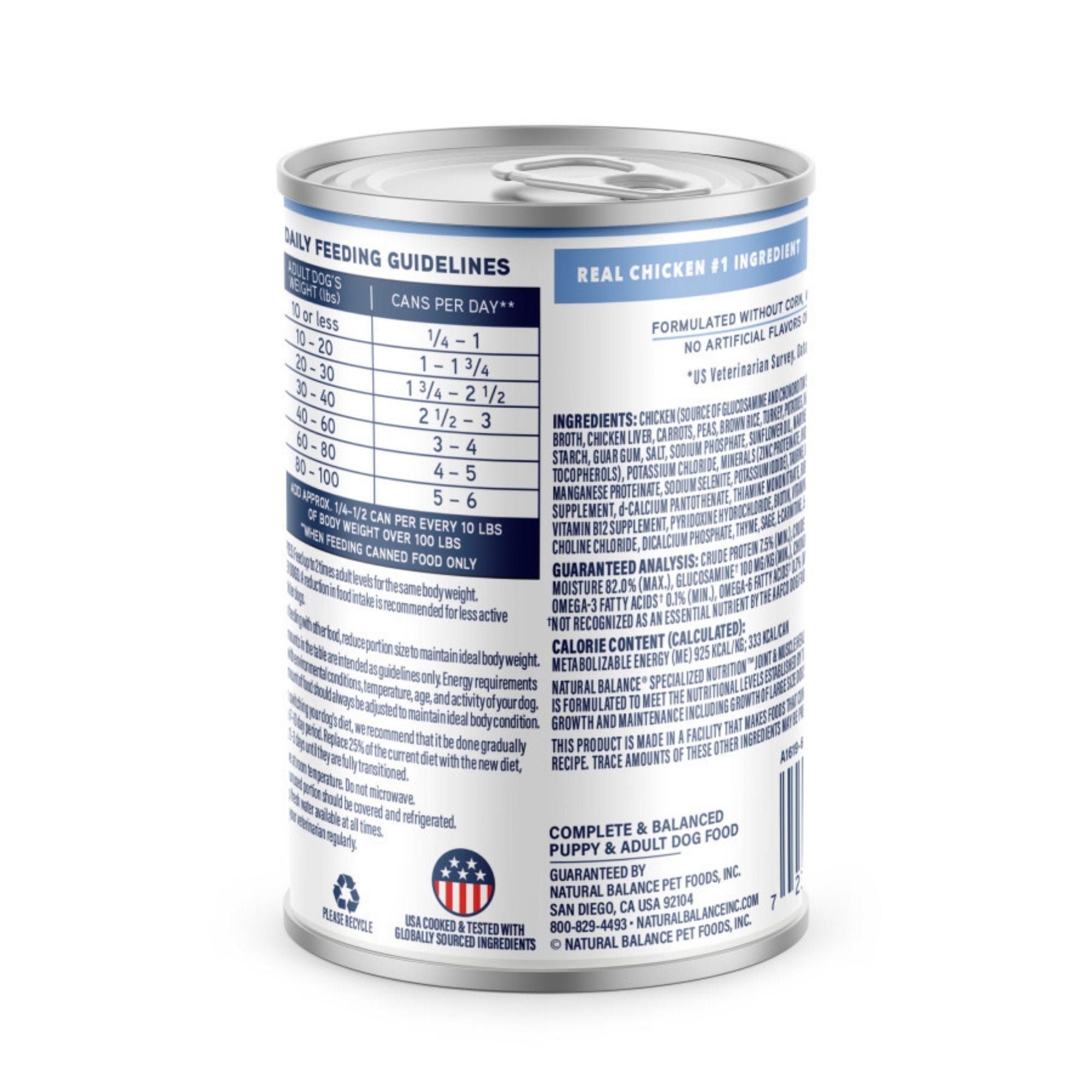 Natural Balance Pet Foods Specialized Joint & Muscle Canned Dog Food Chicken & Brown Rice 12.7oz. (Case of 12)