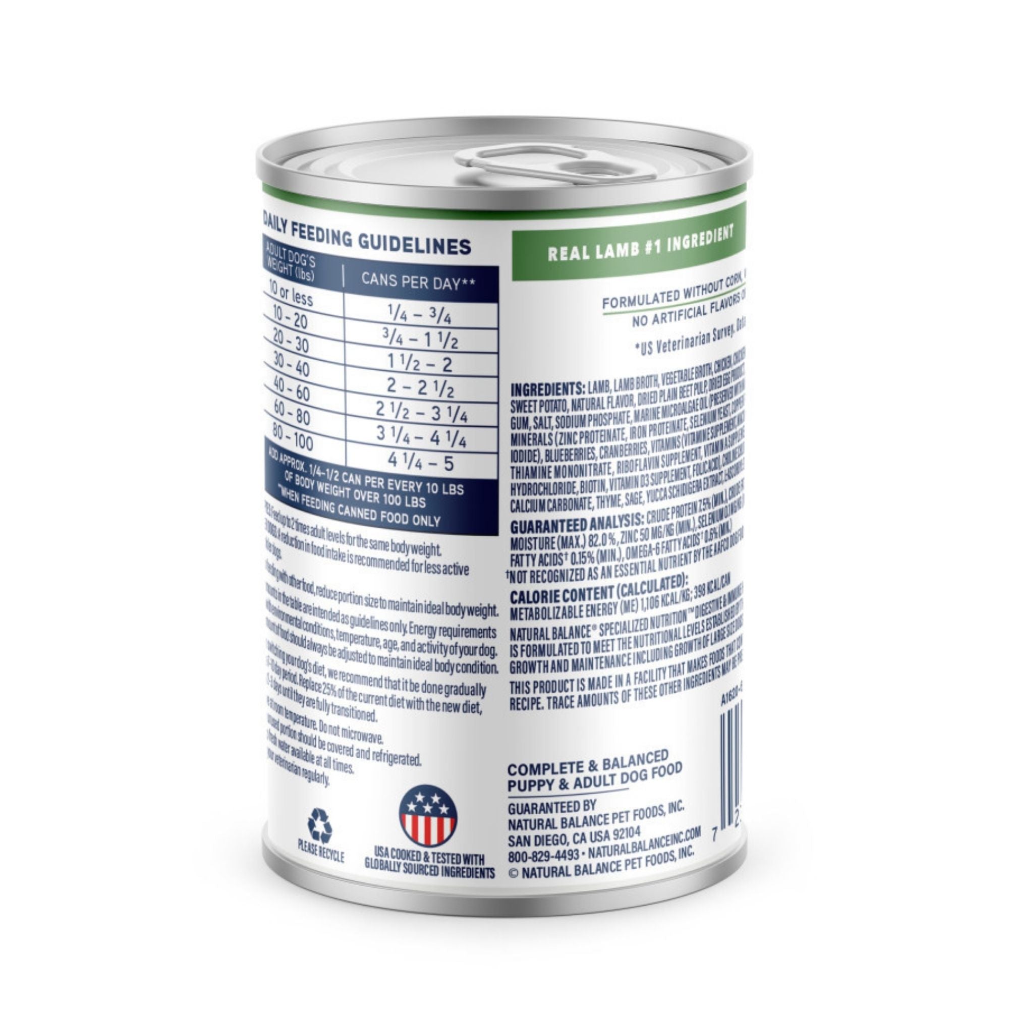 Natural Balance Pet Foods Specialized Digestive & Immune Canned Dog Food Lamb & Brown Rice 12.7oz. (Case of 12)