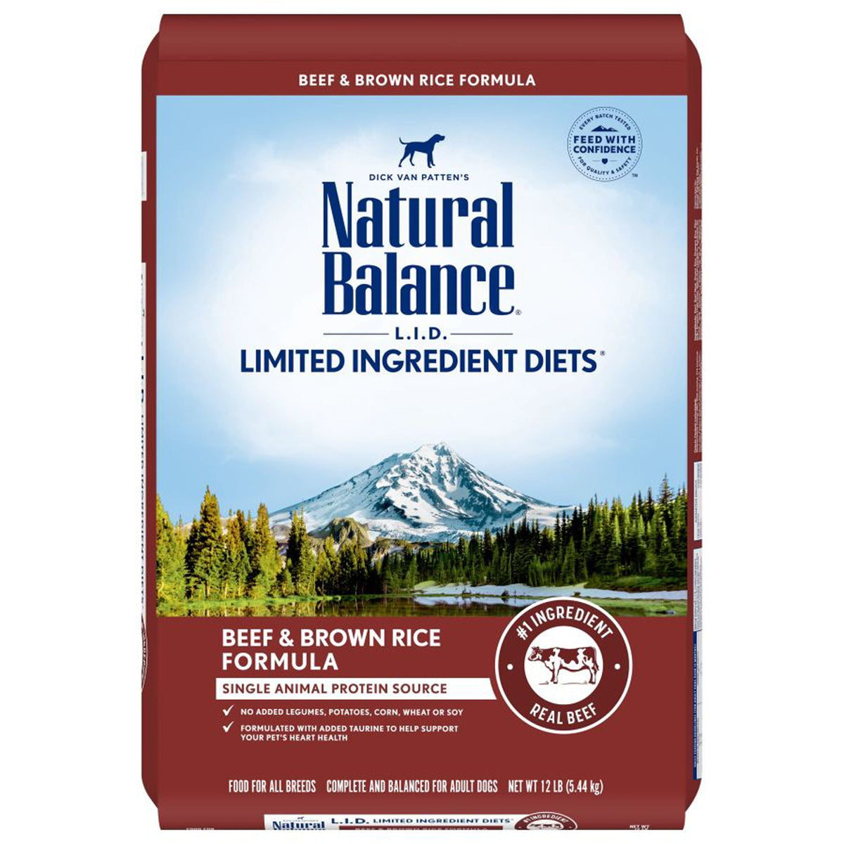 Natural Balance L.I.D Beef and Brown Rice Adult Dry Dog Food 12lb