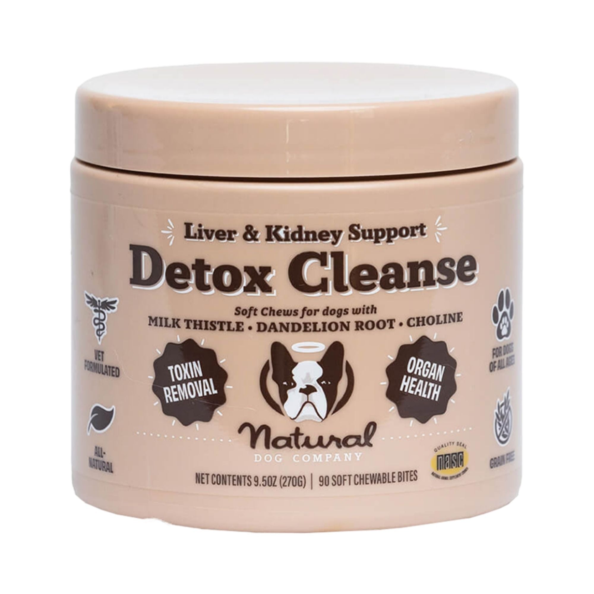 Natural Dog Company Dog Detox Cleanse Chews - 90 Count