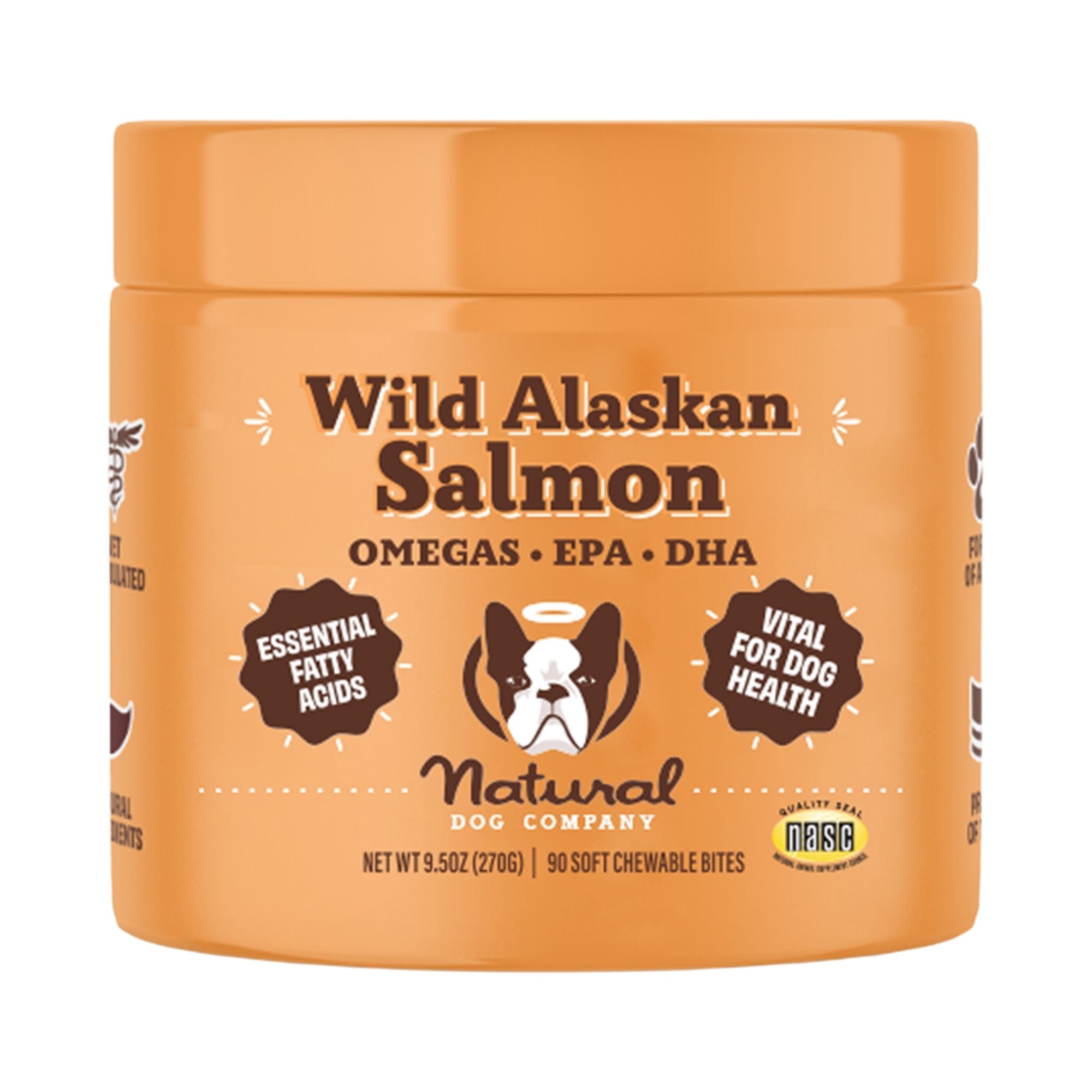 Natural Dog Company Dog Wild Alaskan Salmon Chews - 90 Count