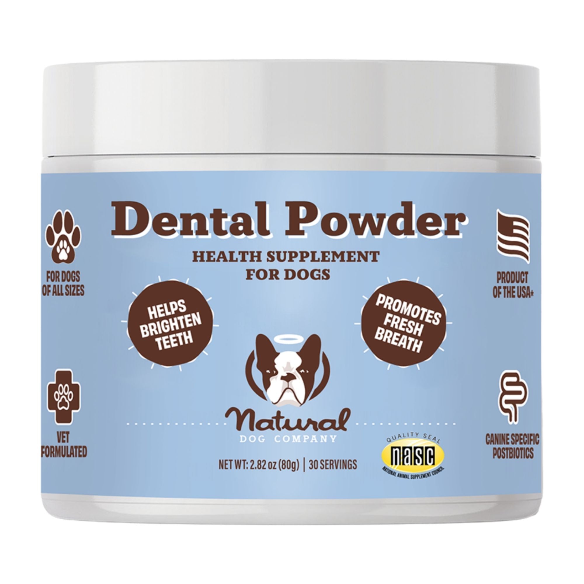 Natural Dog Company Dog Dental Powder 2.82oz.