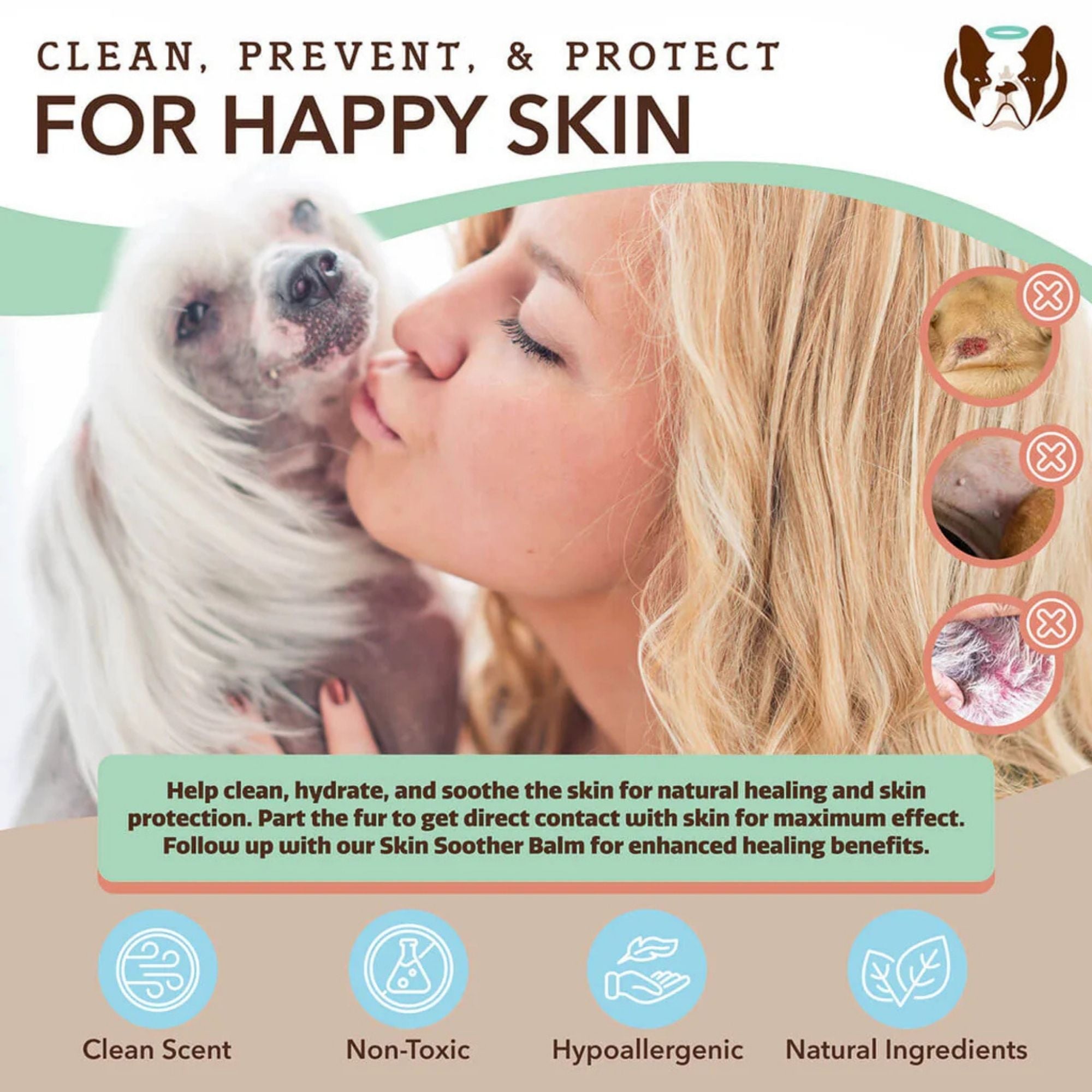 Natural Dog Company Dog Skin Soother Wipes - 100 Count