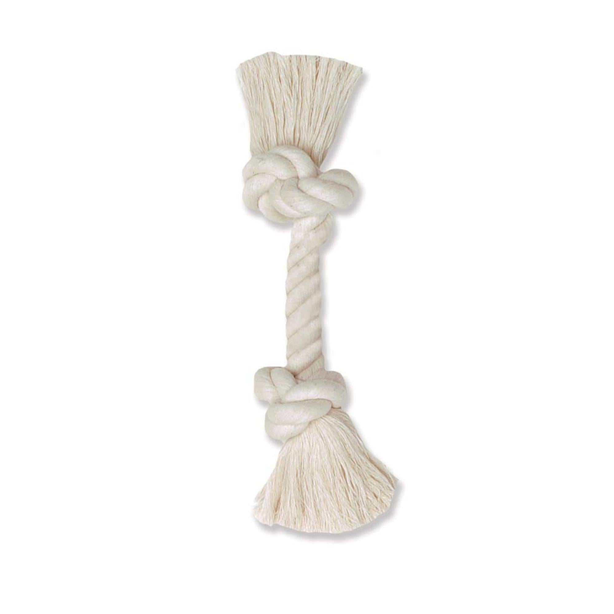 Mammoth Pet Products 100% Cotton Rope Bone Dog Toy White 1ea/14 in, LG Default Title