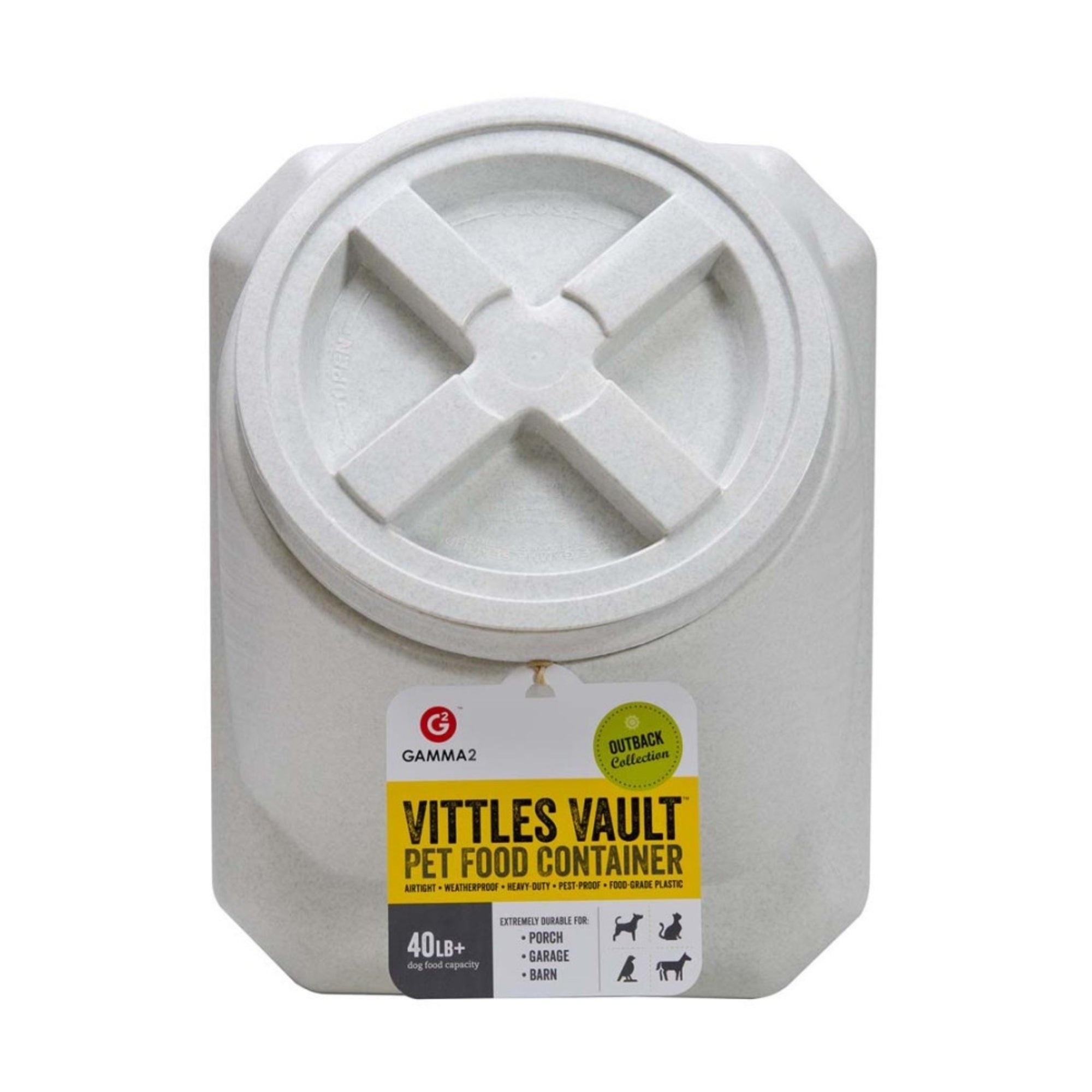 Vittles Vault Outback Stackable Pet Food Container White blank/40 lb