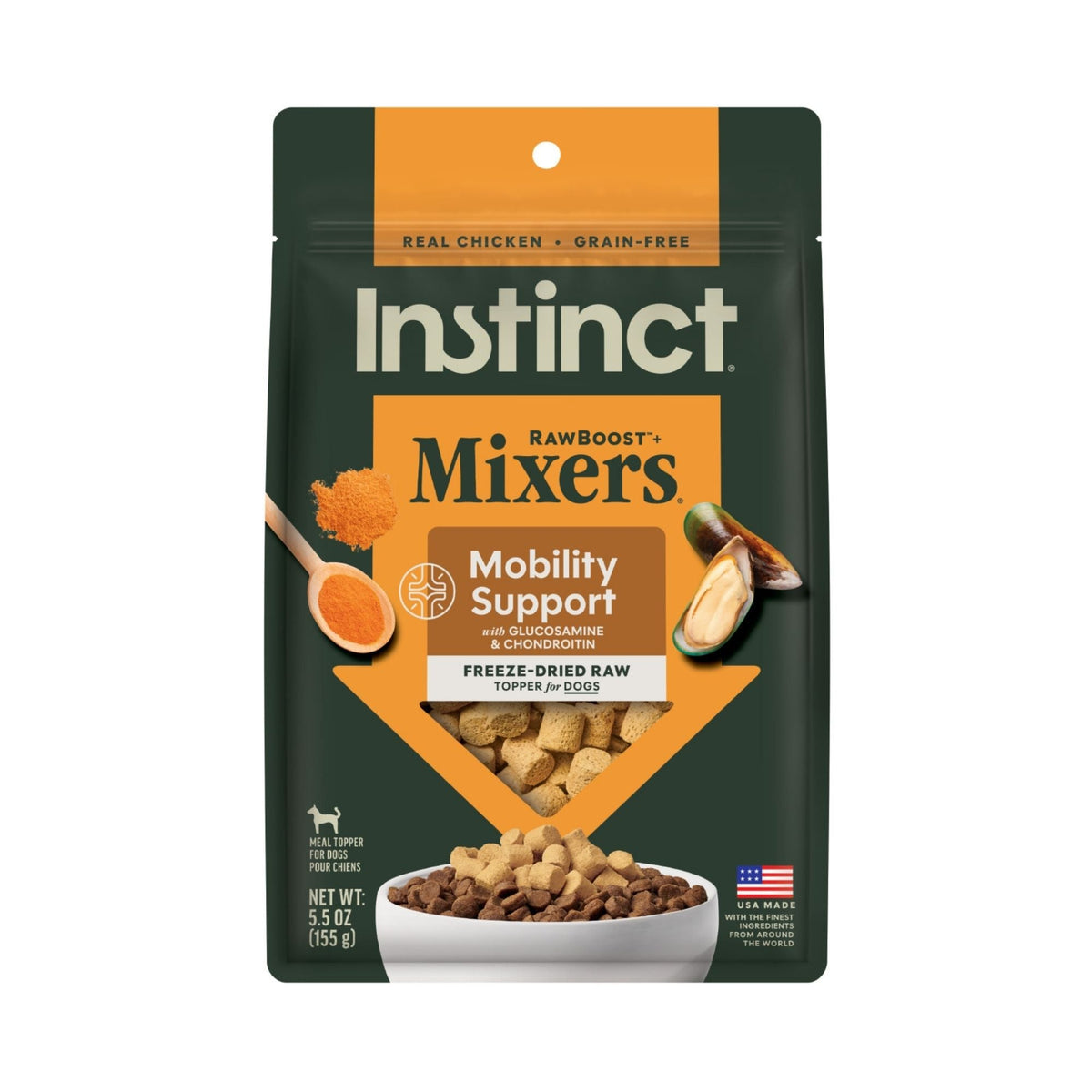 Instinct Raw Boost Mixers Dog Freeze-dried Mobility Chicken Grain-free 5.5oz.