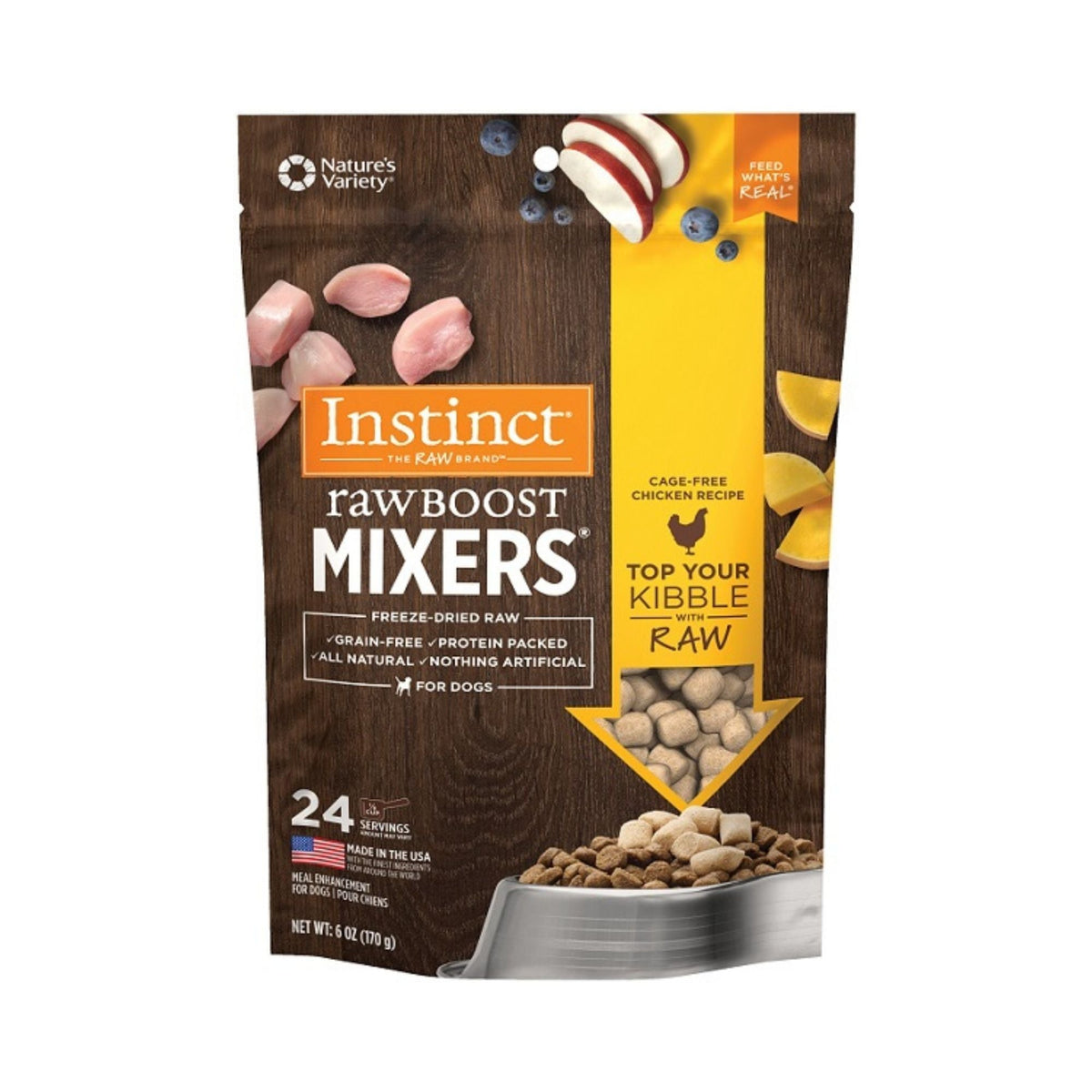 Instinct Raw Boost Mixers Dog Freeze-dried Chicken Grain-free 6oz.