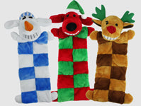 Multipet Loofa Christmas Squeaker Mat Assortment  12inch
