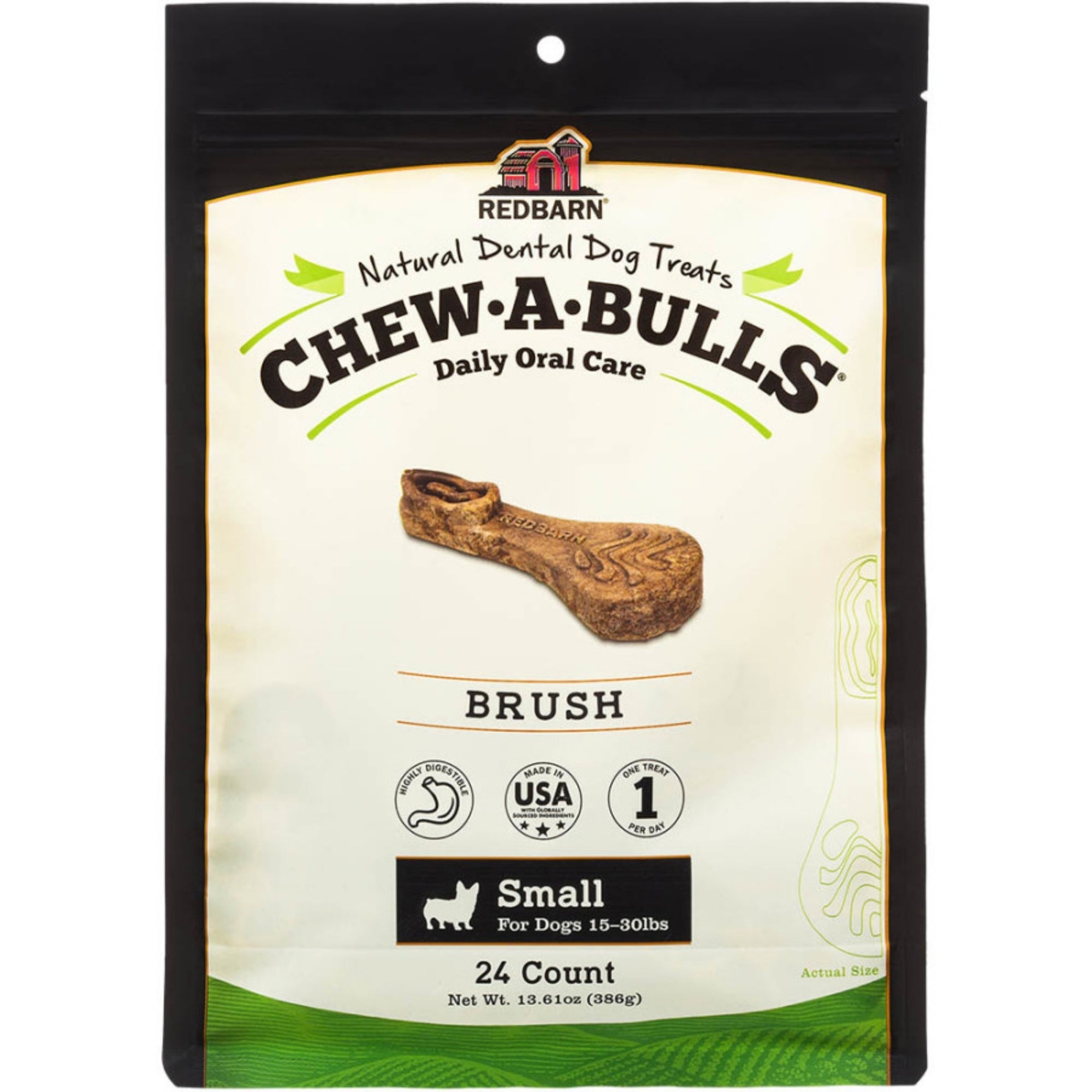 Redbarn Pet Products Chew-A-Bulls Dental Dog Treat Brush blank/12 pk, MD