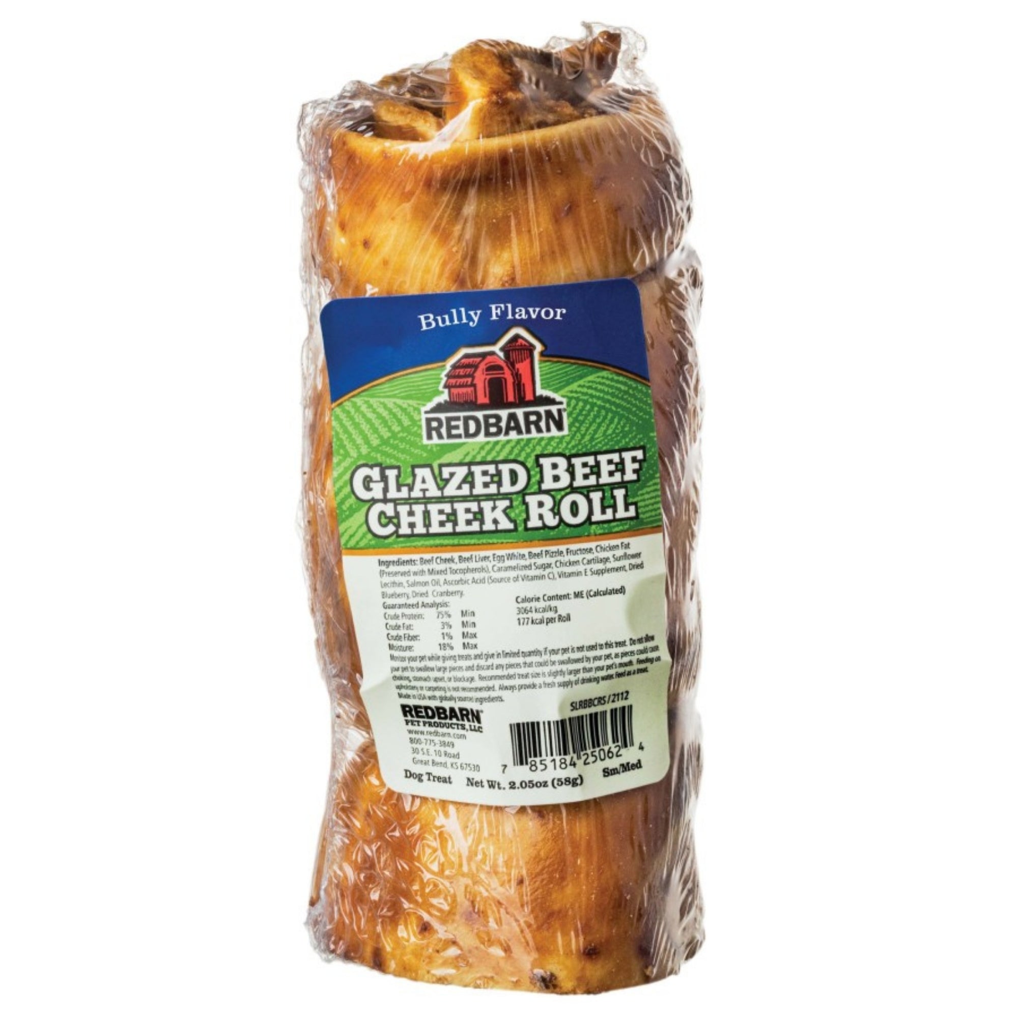 Redbarn Pet Products Glazed Beef Cheek Roll Dog Treat Beef 1ea/SM/MD